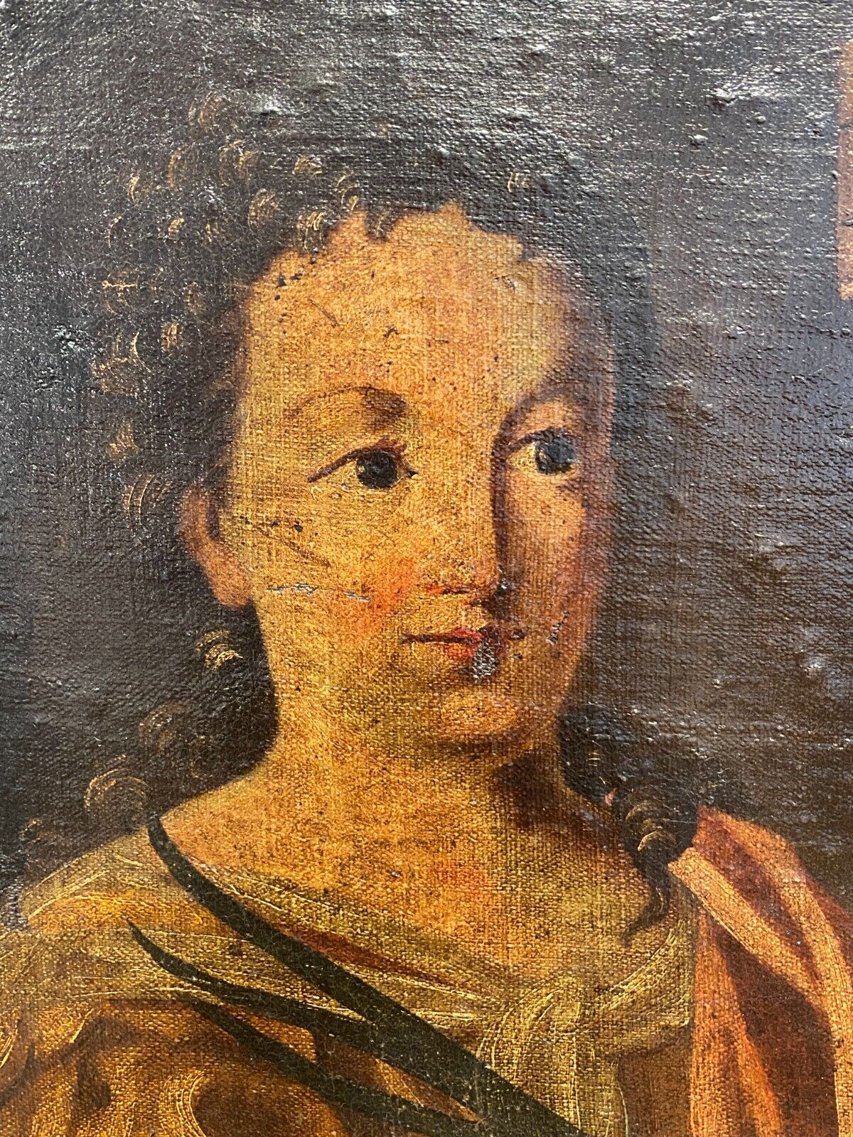 ALTMEISTER 17 TES JHDT ÖLGEMÄLDE HEILIGE BARBARA MIT ZWEIG UND TURM ITALIEN – Bild 4