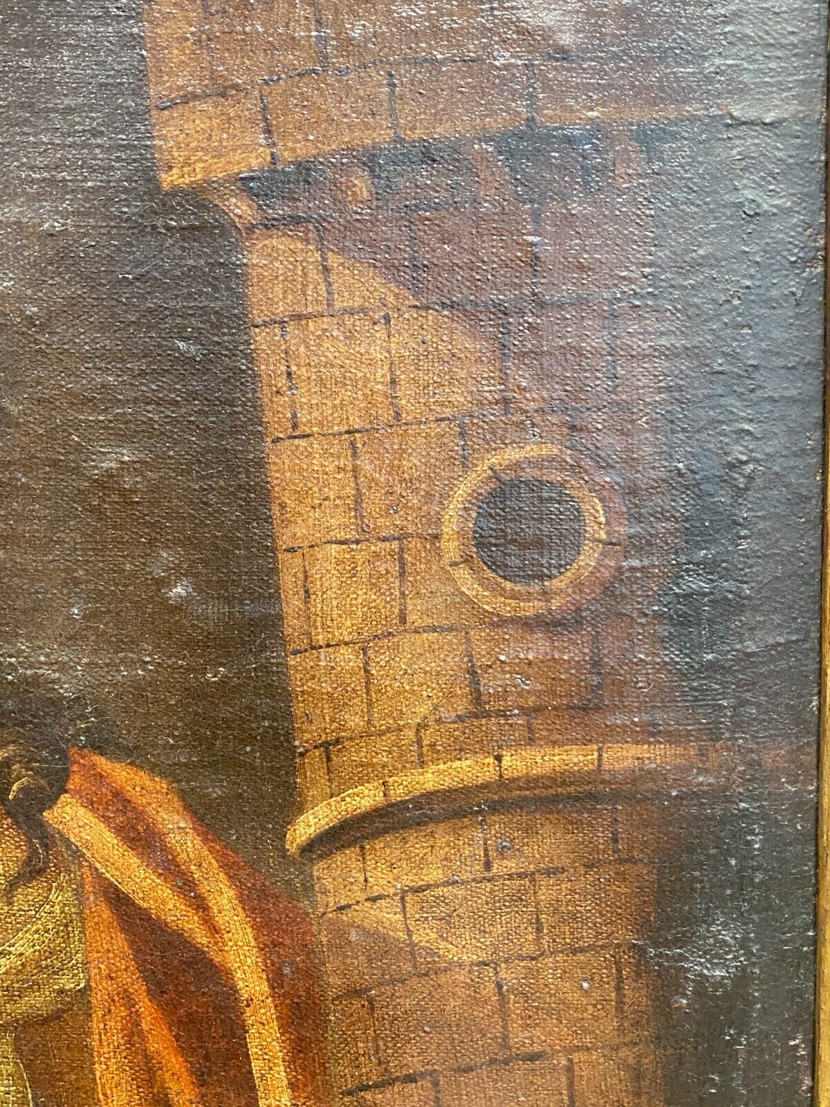 ALTMEISTER 17 TES JHDT ÖLGEMÄLDE HEILIGE BARBARA MIT ZWEIG UND TURM ITALIEN – Bild 5