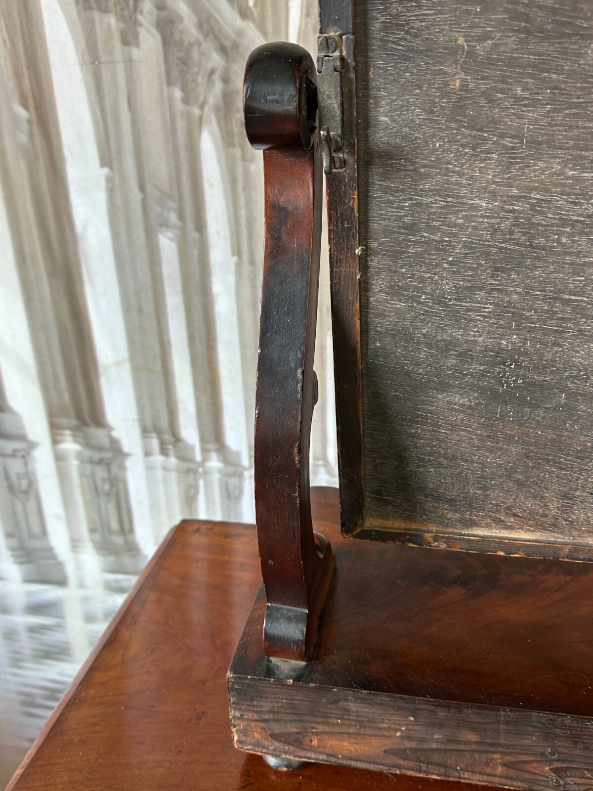 ANTIKE PSYCHE AUS MAHAGONI ENGLAND 19 TES JHDT SCHMINKSPIEGEL – Bild 11