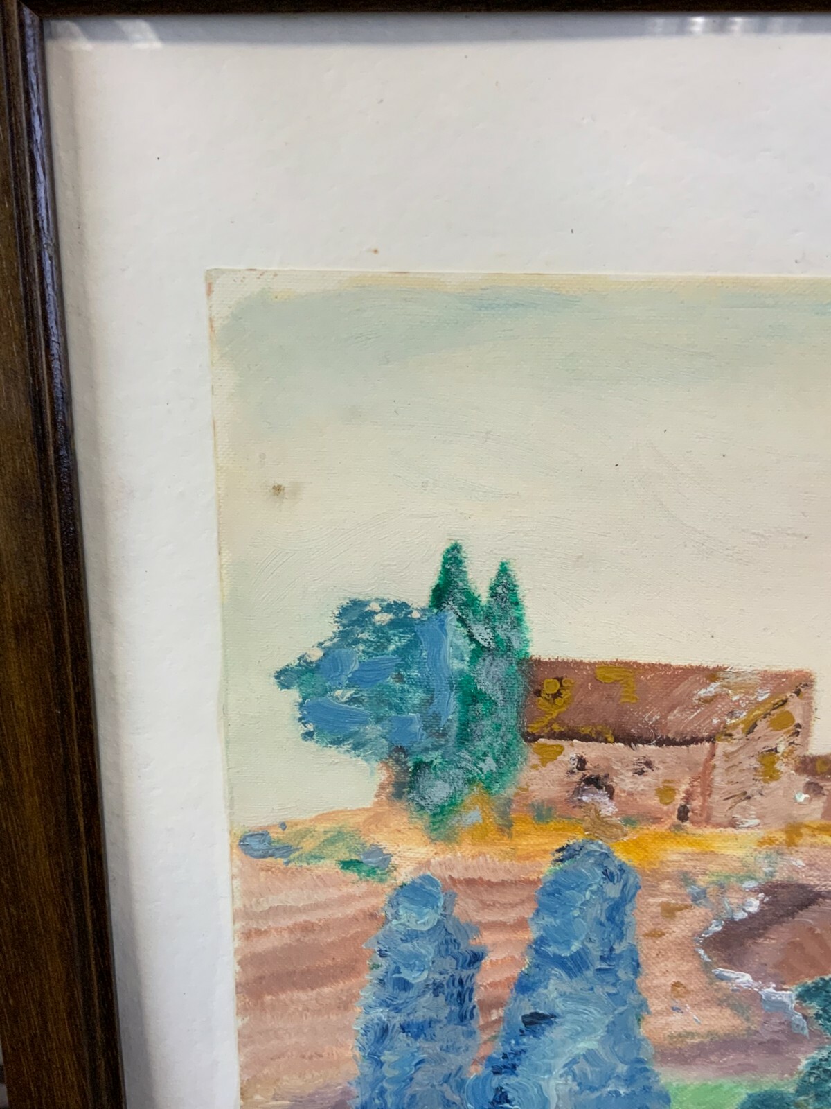 ÖLGEMÄLDE TOSKANA LANDSCHAFT GEMÄLDE SIGNIERT GERAHMT – Bild 7