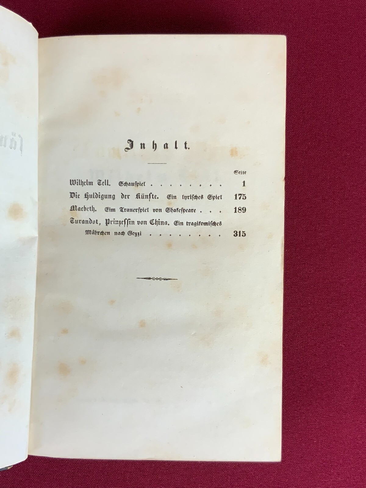 5x ANTIKES BUCH SCHILLER `S SÄMTLICHE WERKE AUS 1835 UND 1836 DIVERSE BÄNDE – Bild 13