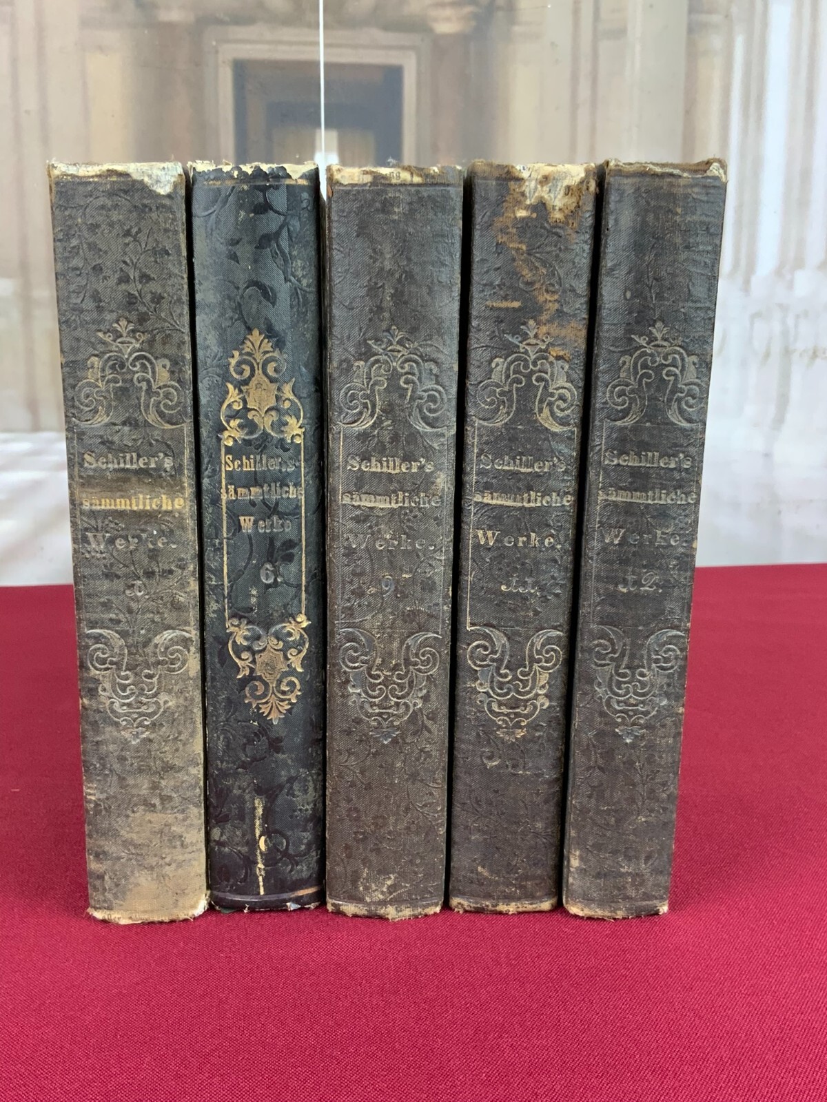 5x ANTIKES BUCH SCHILLER `S SÄMTLICHE WERKE AUS 1835 UND 1836 DIVERSE BÄNDE – Bild 3