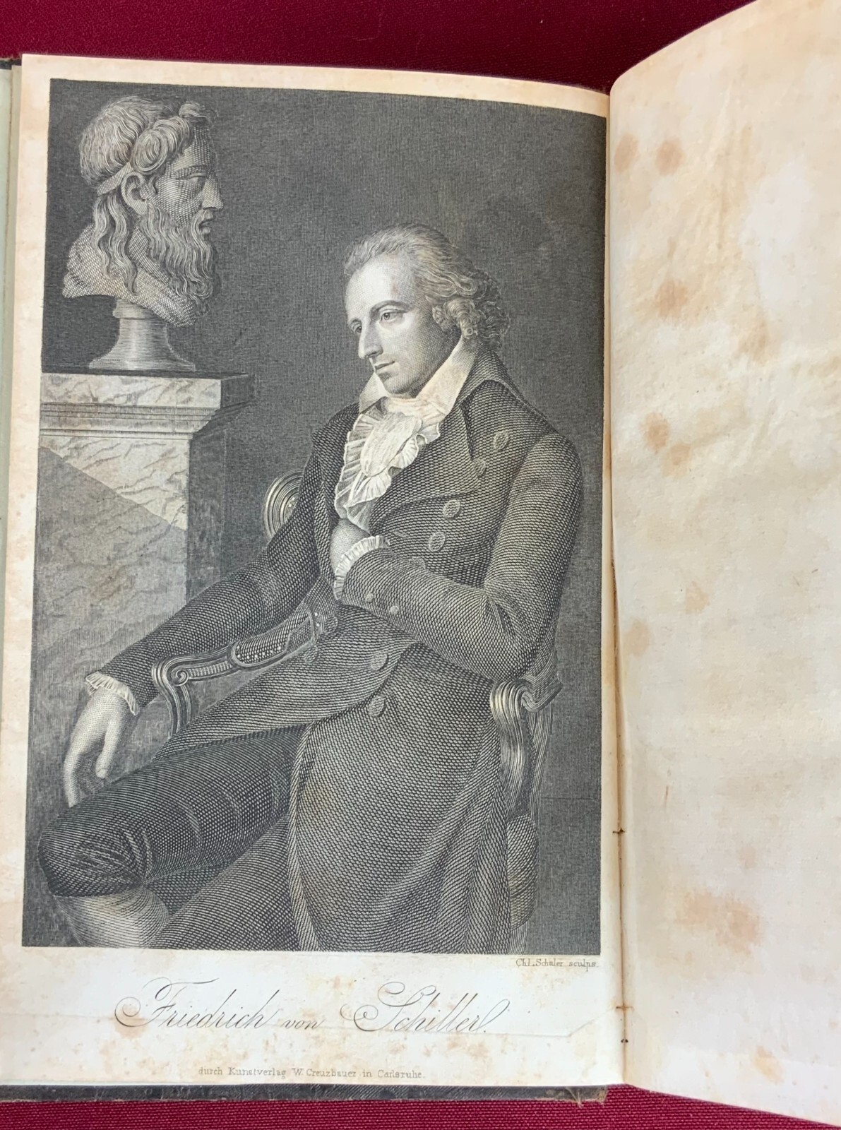 5x ANTIKES BUCH SCHILLER `S SÄMTLICHE WERKE AUS 1835 UND 1836 DIVERSE BÄNDE – Bild 24