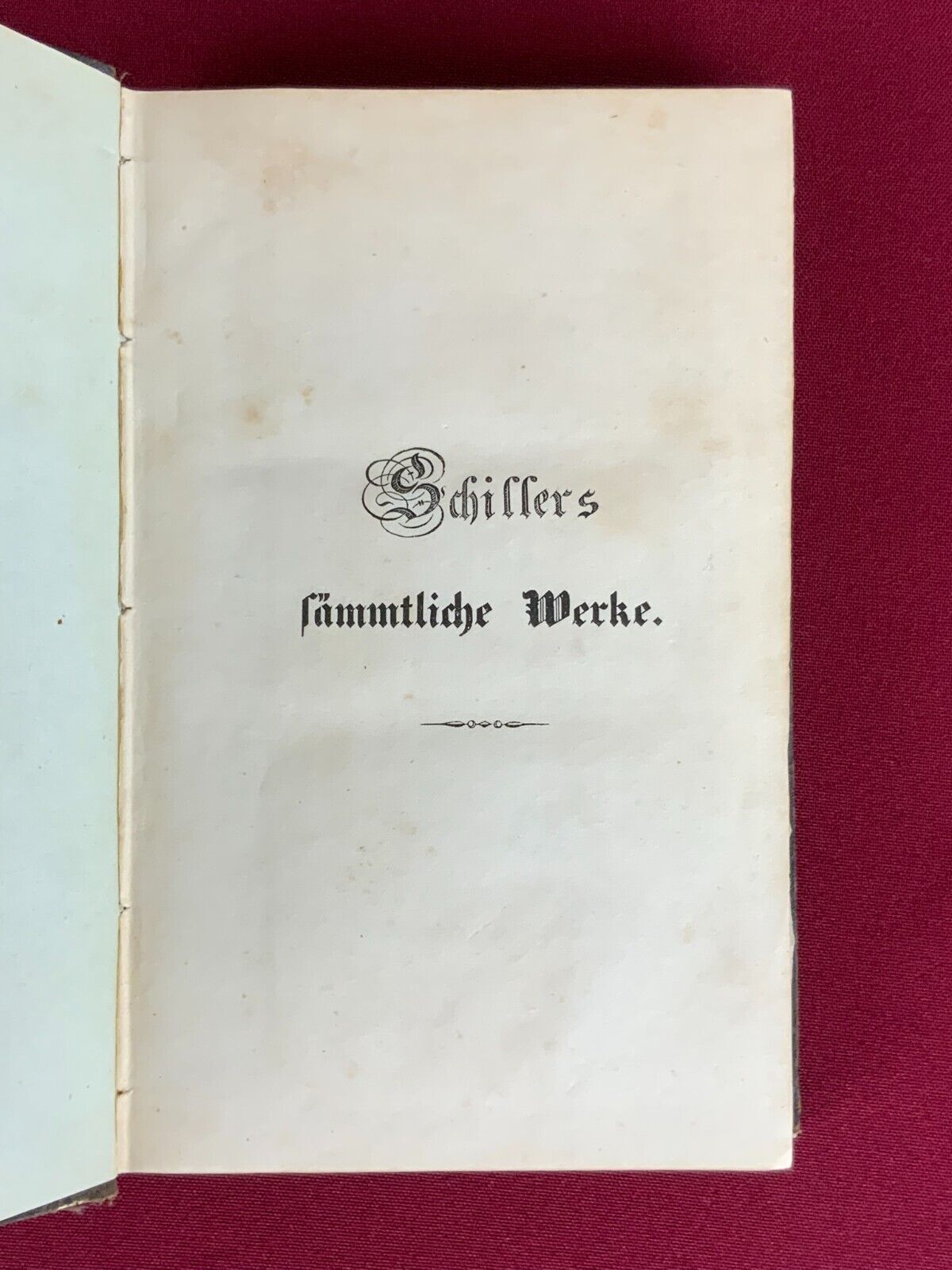 5x ANTIKES BUCH SCHILLER `S SÄMTLICHE WERKE AUS 1835 UND 1836 DIVERSE BÄNDE – Bild 8