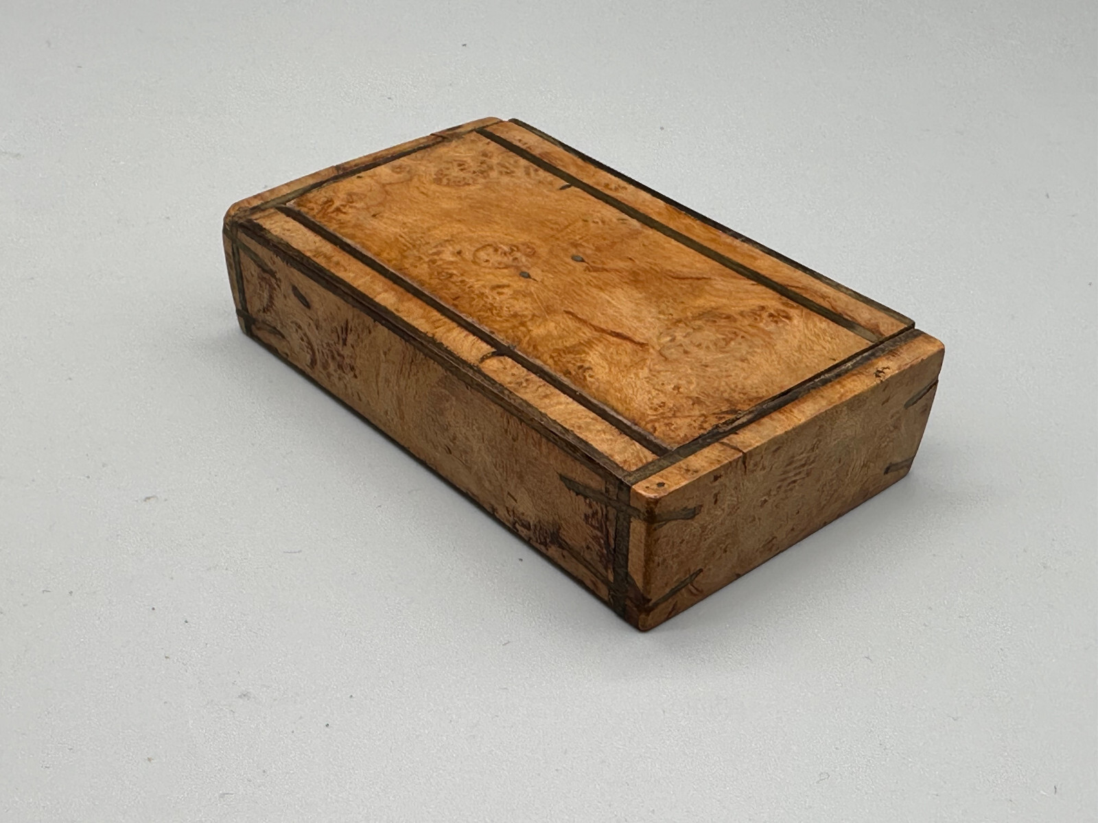 SEHR SELTENE BIEDERMEIER SCHATULLE ODER FALLE GRILLENFALLE 19 TES JH OLIVENHOLZ – Bild 4