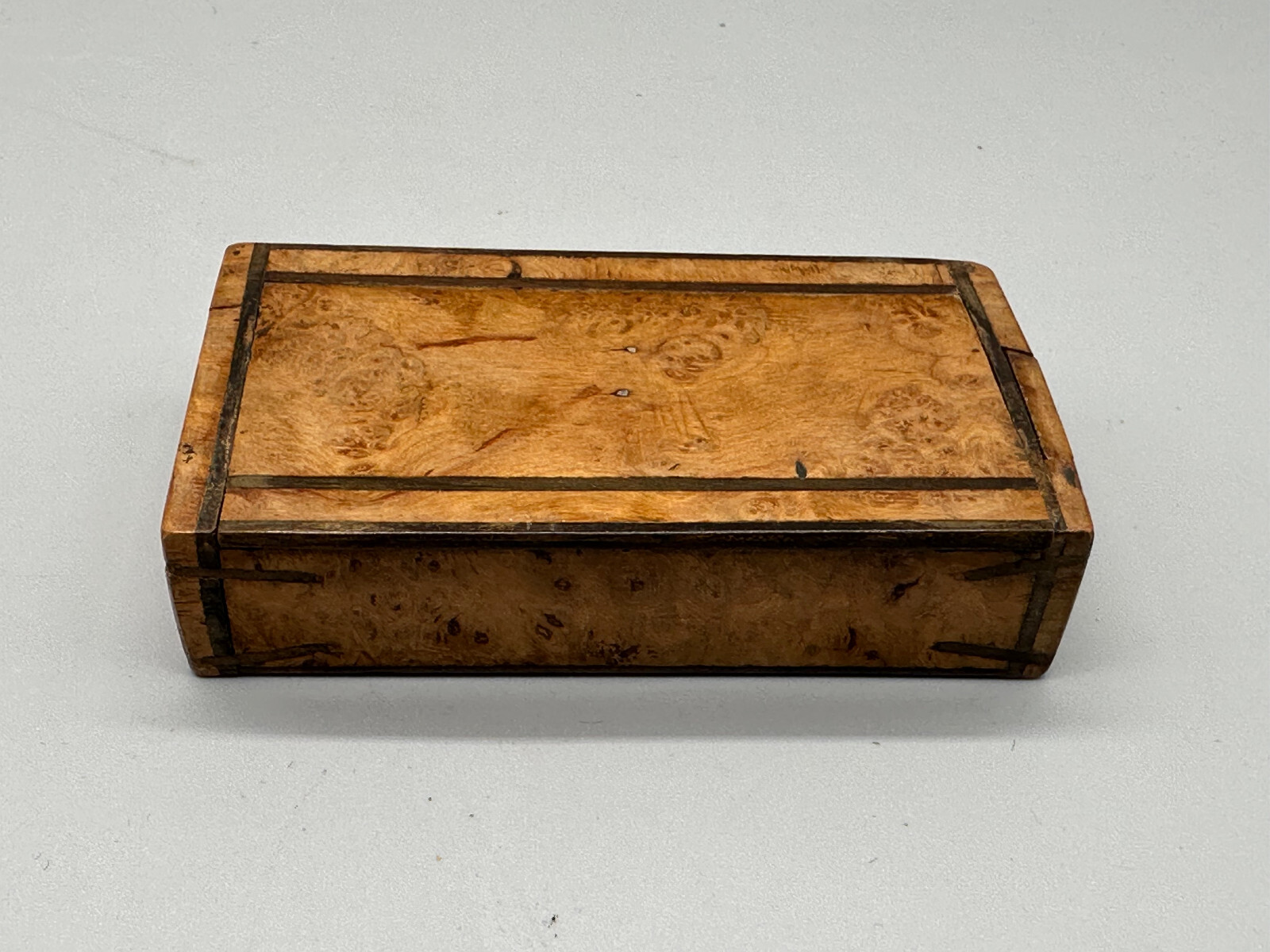 SEHR SELTENE BIEDERMEIER SCHATULLE ODER FALLE GRILLENFALLE 19 TES JH OLIVENHOLZ