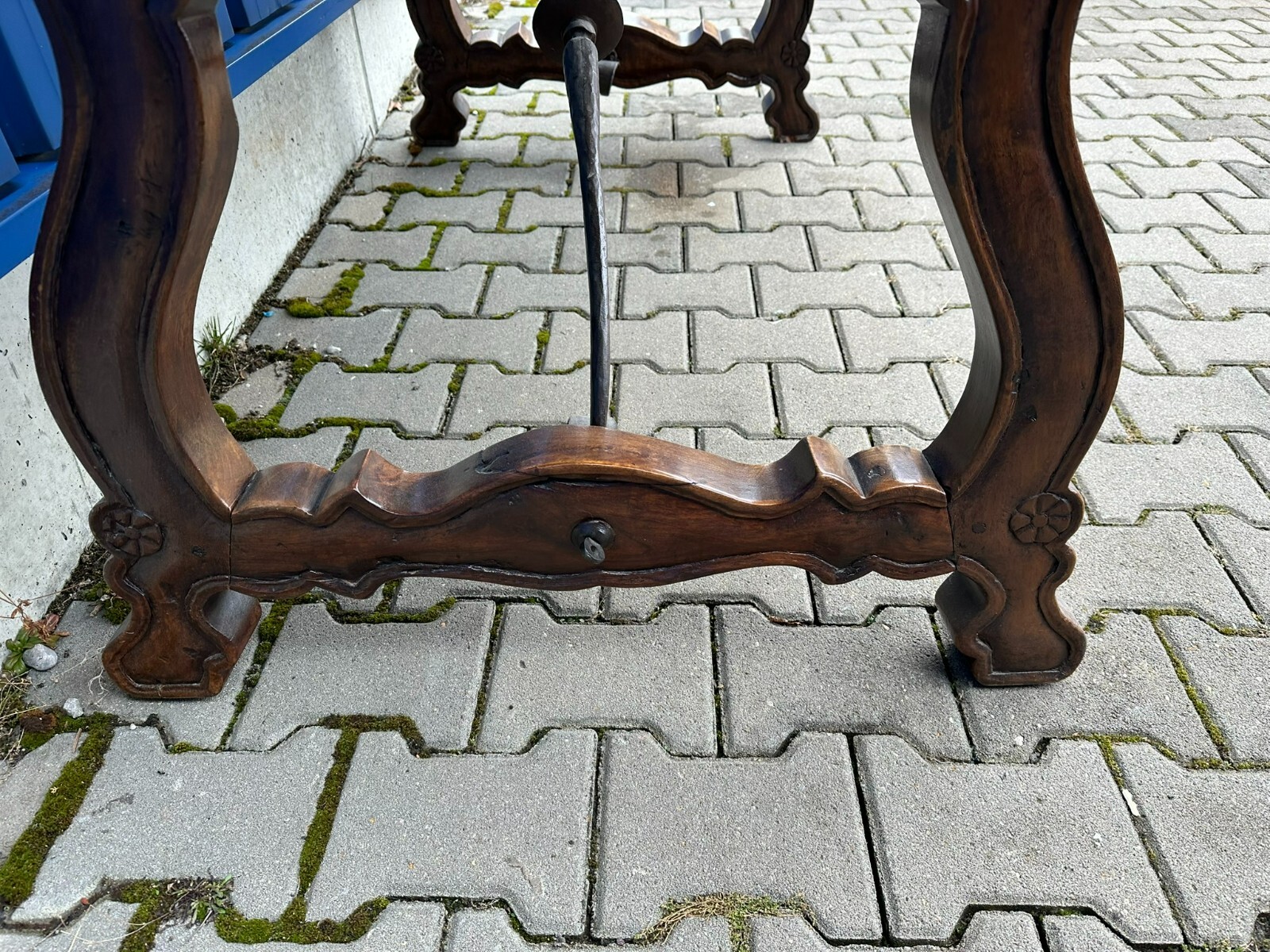 SEHR SCHÖNER GROSSER BAROCKTISCH BAROCK ESSTISCH NUSSBAUM MASSIV 18 TES JH – Bild 18