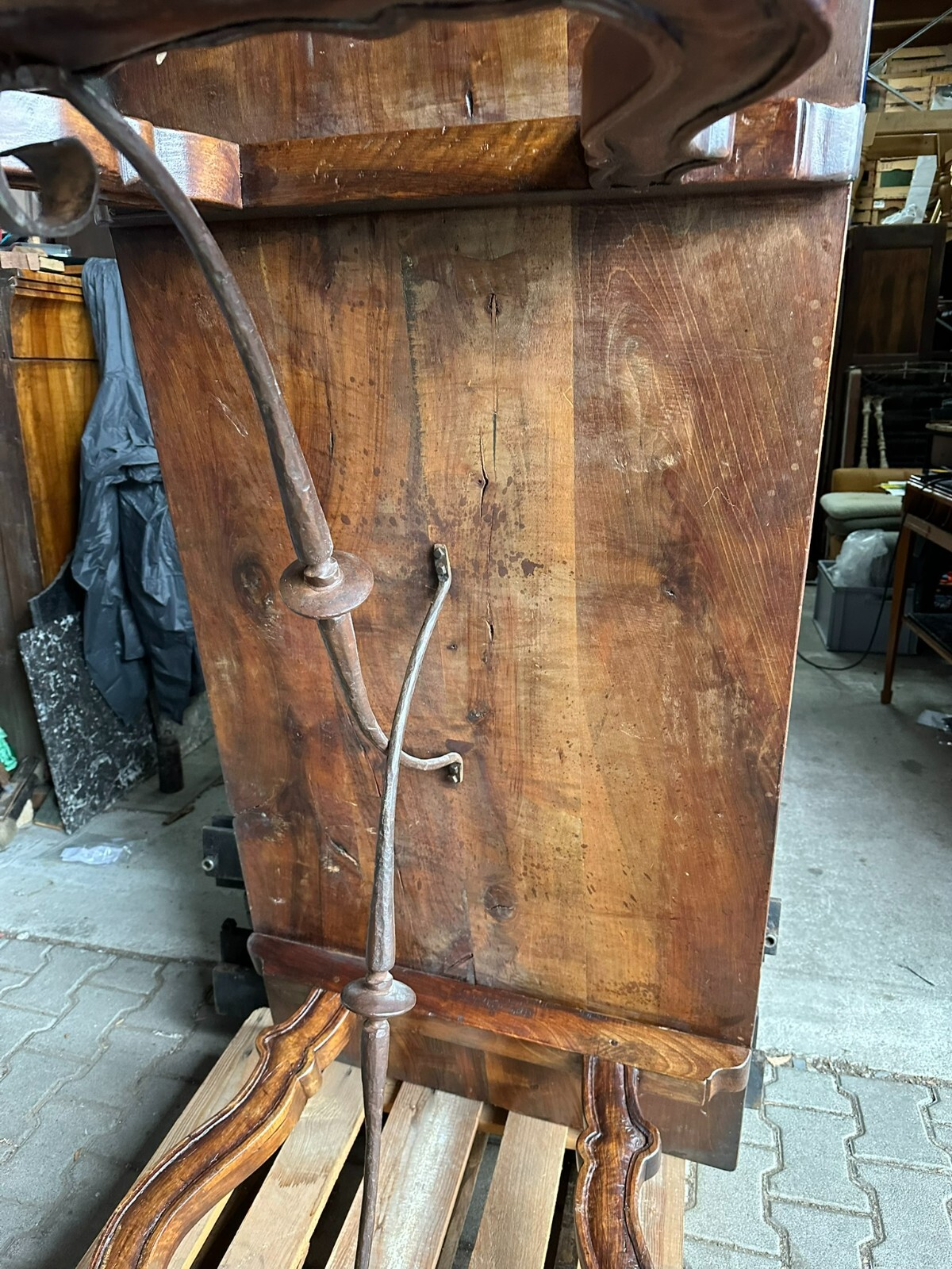 SEHR SCHÖNER GROSSER BAROCKTISCH BAROCK ESSTISCH NUSSBAUM MASSIV 18 TES JH – Bild 20