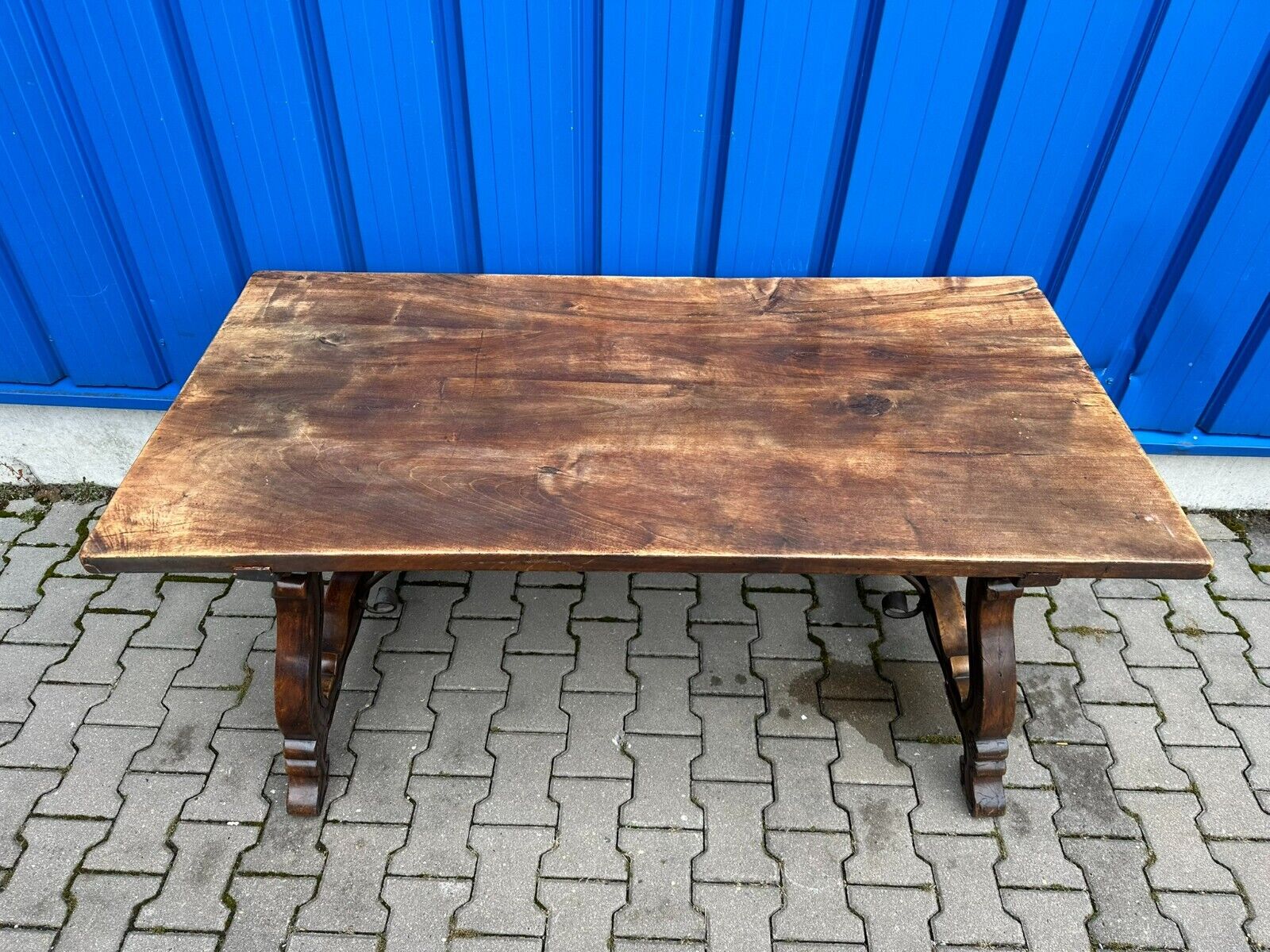 SEHR SCHÖNER GROSSER BAROCKTISCH BAROCK ESSTISCH NUSSBAUM MASSIV 18 TES JH – Bild 3
