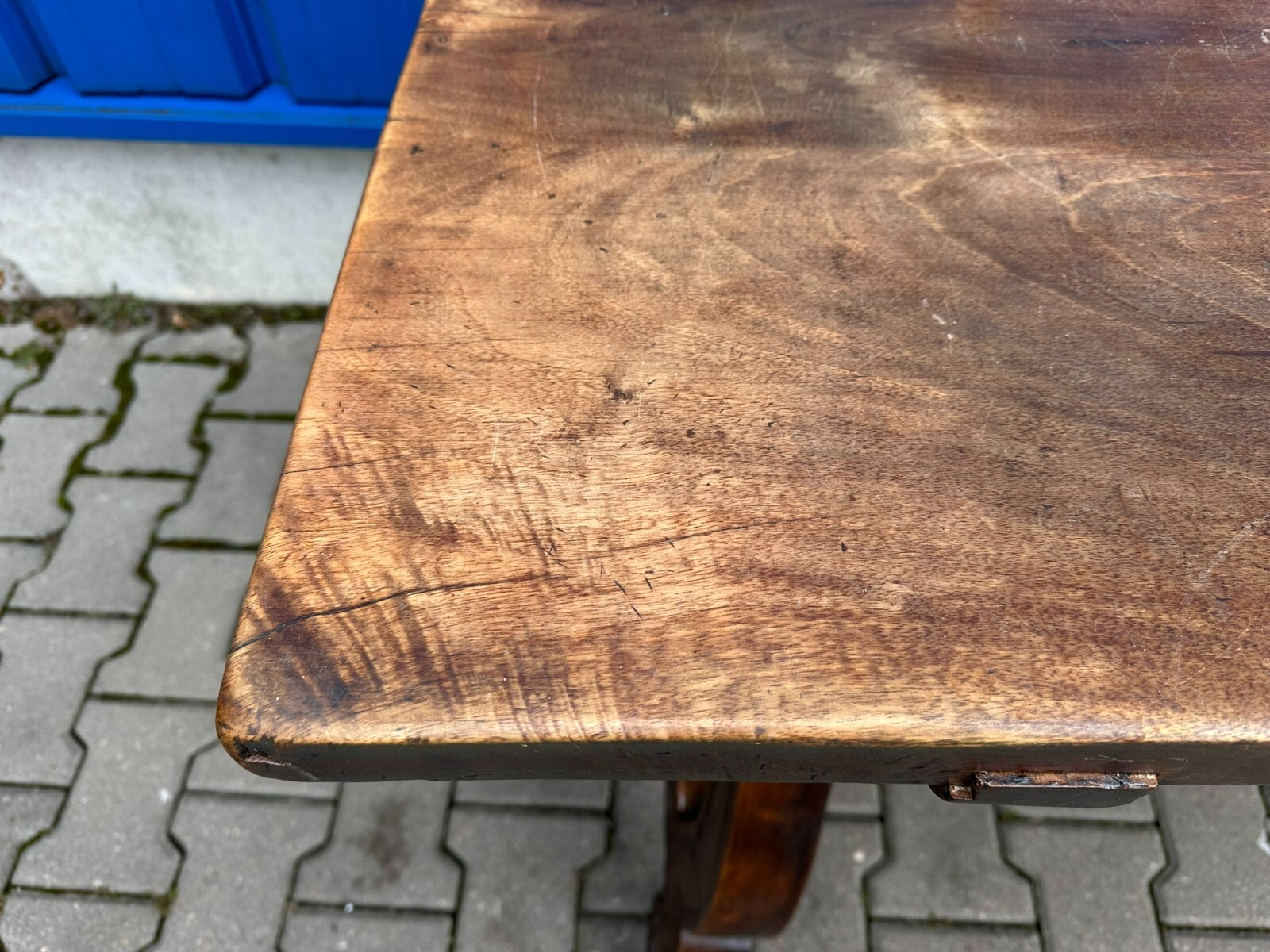 SEHR SCHÖNER GROSSER BAROCKTISCH BAROCK ESSTISCH NUSSBAUM MASSIV 18 TES JH – Bild 5
