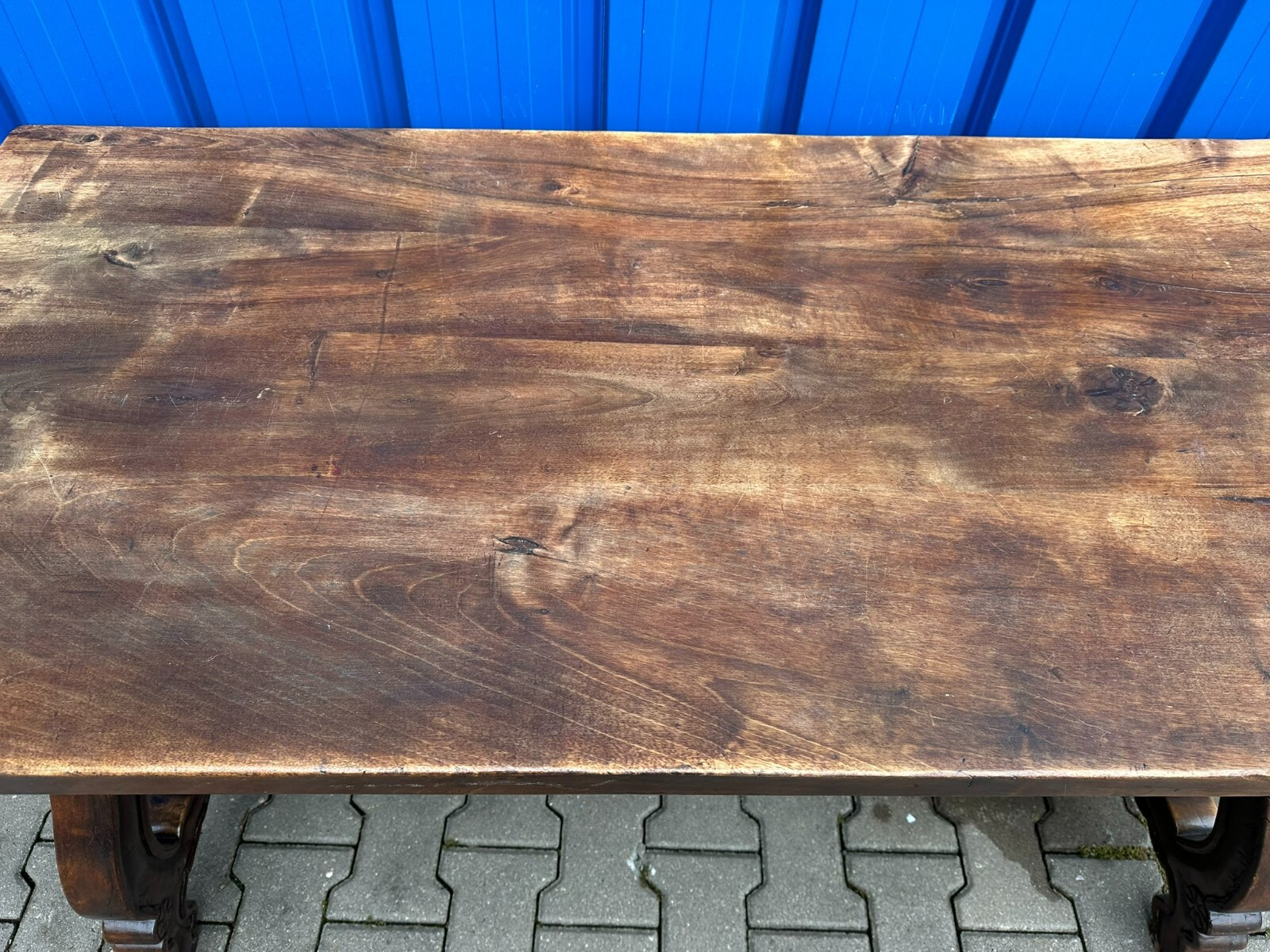 SEHR SCHÖNER GROSSER BAROCKTISCH BAROCK ESSTISCH NUSSBAUM MASSIV 18 TES JH – Bild 7