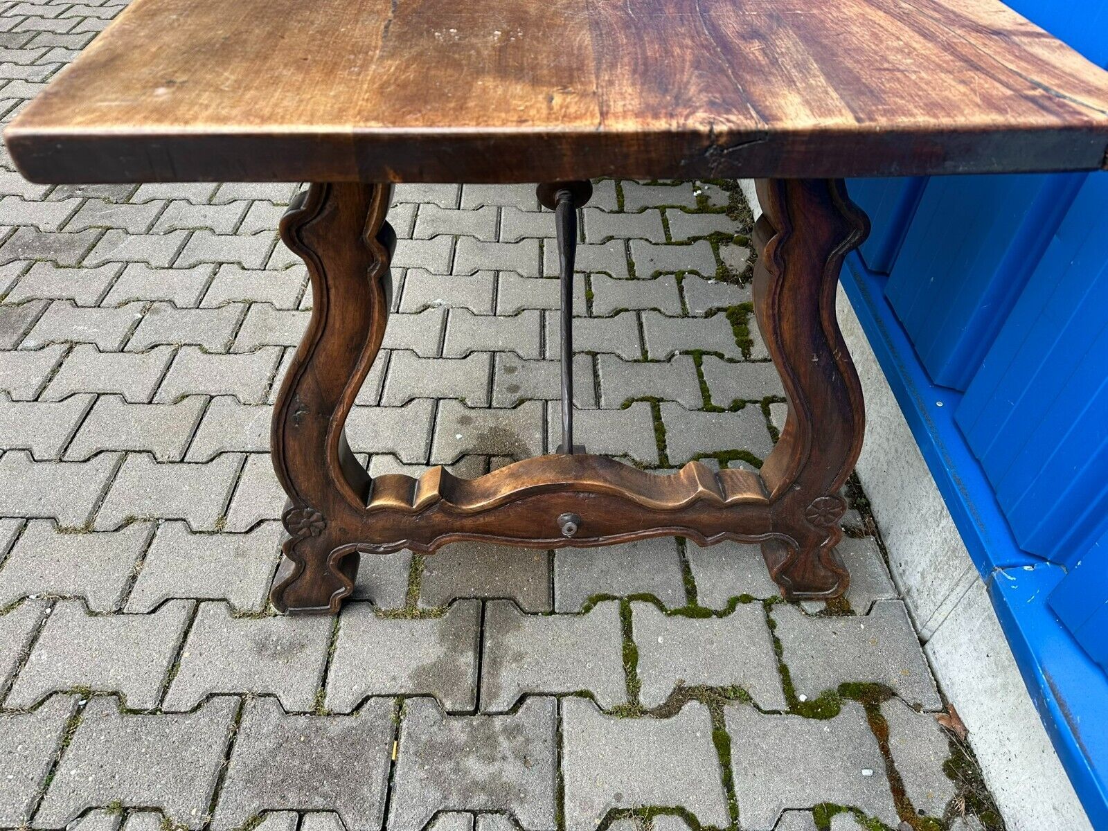 SEHR SCHÖNER GROSSER BAROCKTISCH BAROCK ESSTISCH NUSSBAUM MASSIV 18 TES JH – Bild 10