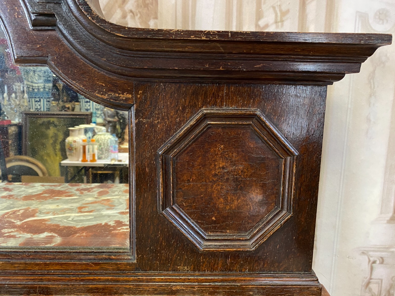 ANTIKE ANRICHTE BUFFET SAINT REMY MARMORPLATTE UND SPIEGEL UM 1880 FRANKREICH – Bild 11