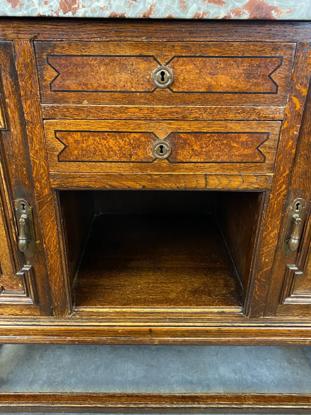 ANTIKE ANRICHTE BUFFET SAINT REMY MARMORPLATTE UND SPIEGEL UM 1880 FRANKREICH – Bild 8