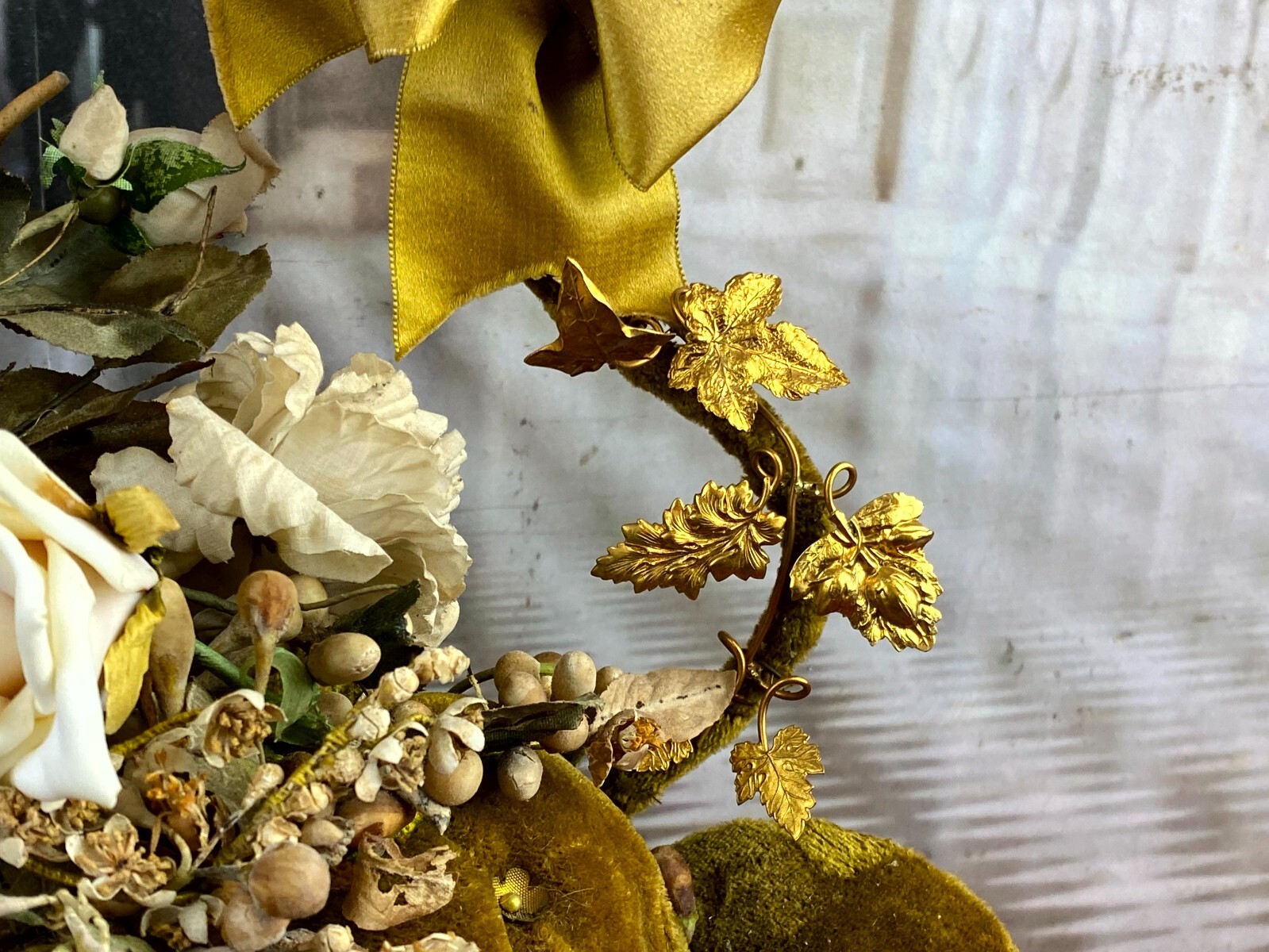 GLOBE DE MARIEE HOCHZEIT ANDENKEN FRANKREICH NAPOLEON III BLUMENGESTECK 51cm – Bild 10