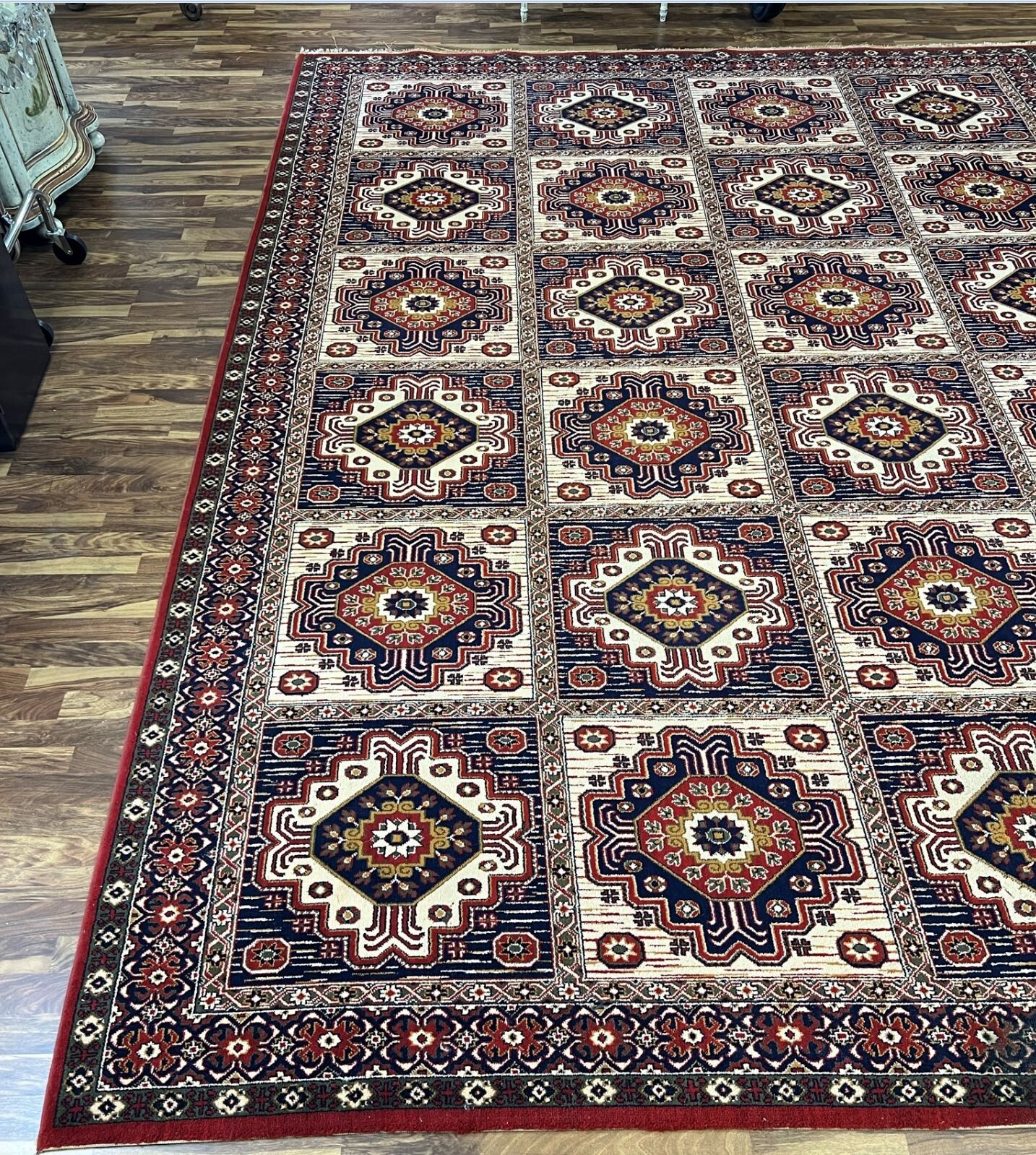 ALTER TEPPICH AUS WOLLE PERSER 390x295cm ORIENTTEPPICH – Bild 3