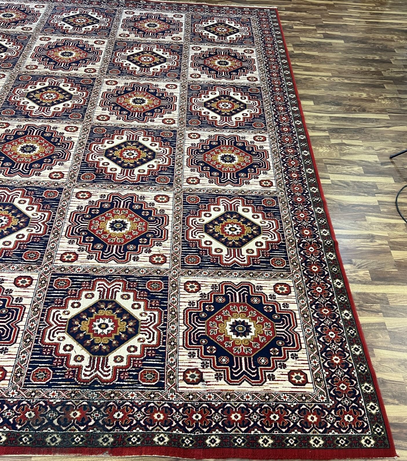 ALTER TEPPICH AUS WOLLE PERSER 390x295cm ORIENTTEPPICH – Bild 4