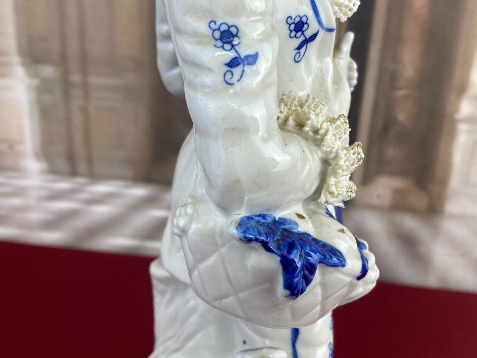 FIGUR AUS PORZELLAN TEILS HANDBEMALT GALANTER ROKOKO HERR 30cm – Bild 16