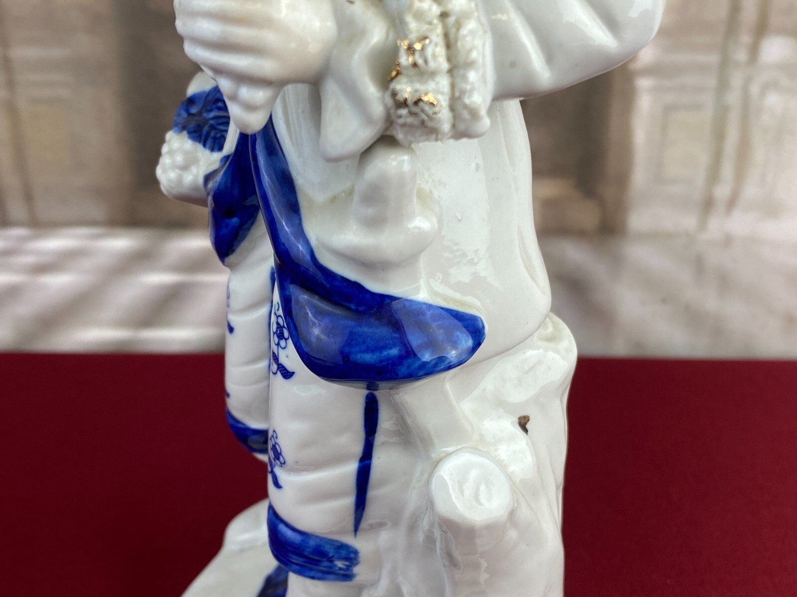 FIGUR AUS PORZELLAN TEILS HANDBEMALT GALANTER ROKOKO HERR 30cm – Bild 23