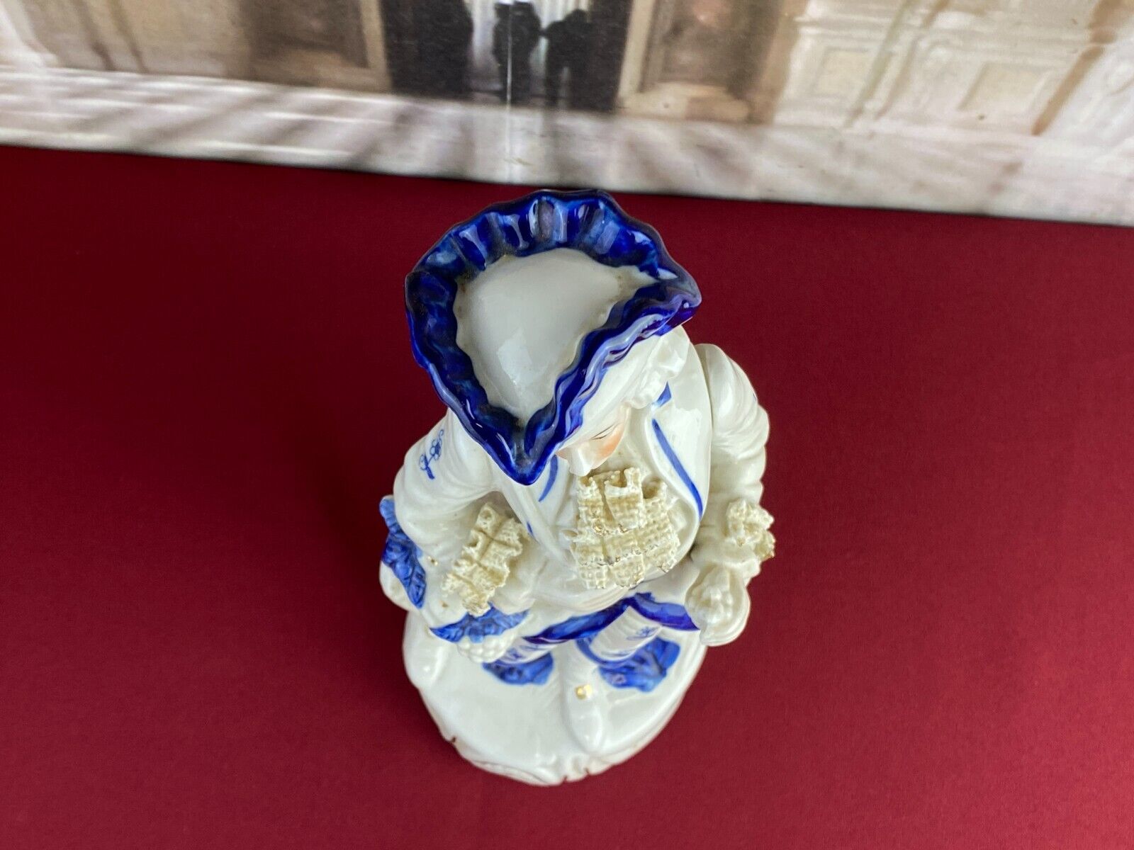 FIGUR AUS PORZELLAN TEILS HANDBEMALT GALANTER ROKOKO HERR 30cm – Bild 7