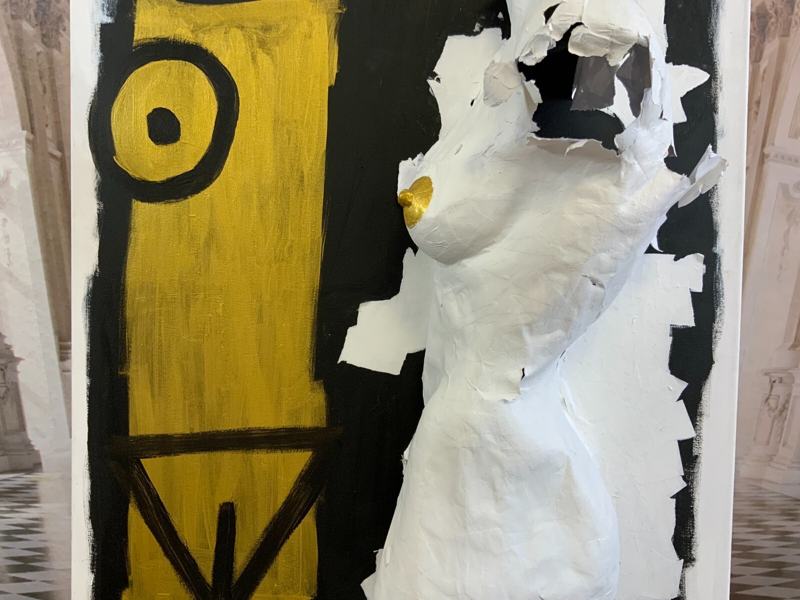 MIXED MEDIA MISCHTECHNIK AUF LEINWAND ANDRE HARTMANN AKT EROTIK – Bild 8
