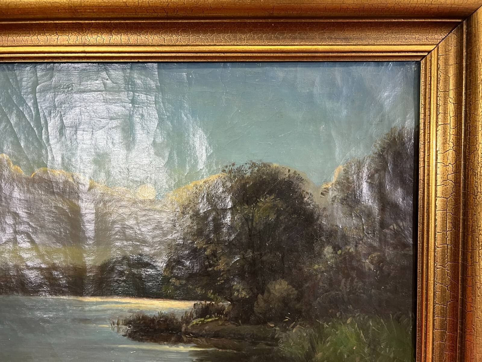 ÖLGEMÄLDE LANDSCHAFT BEI NACHT GEMÄLDE VON CHRISTIAN BERTHELSEN (1839-1909) – Bild 7