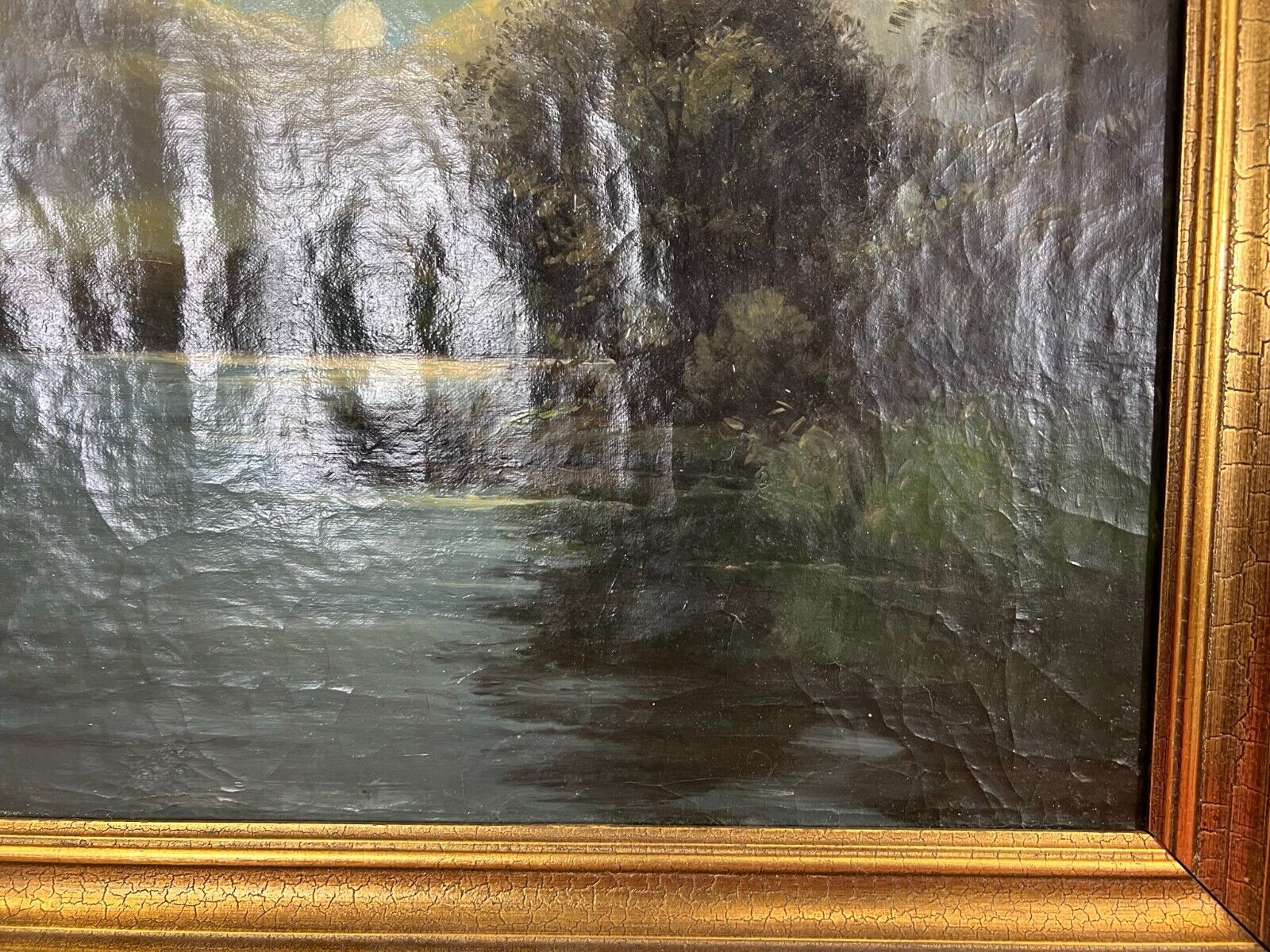 ÖLGEMÄLDE LANDSCHAFT BEI NACHT GEMÄLDE VON CHRISTIAN BERTHELSEN (1839-1909) – Bild 8