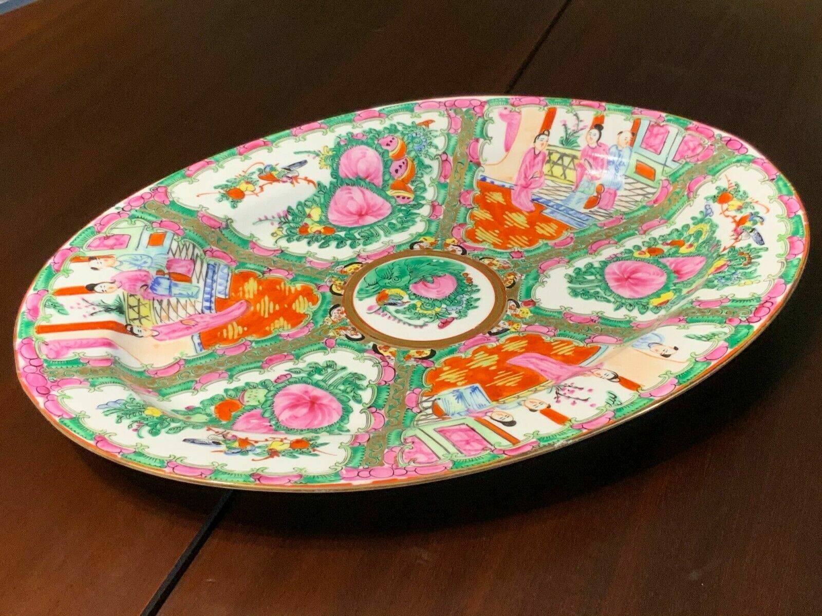 CHINA TABLETT PORZELLAN 41x30cm SEHR SCHÖNES DEKOR KEINE CHIPS