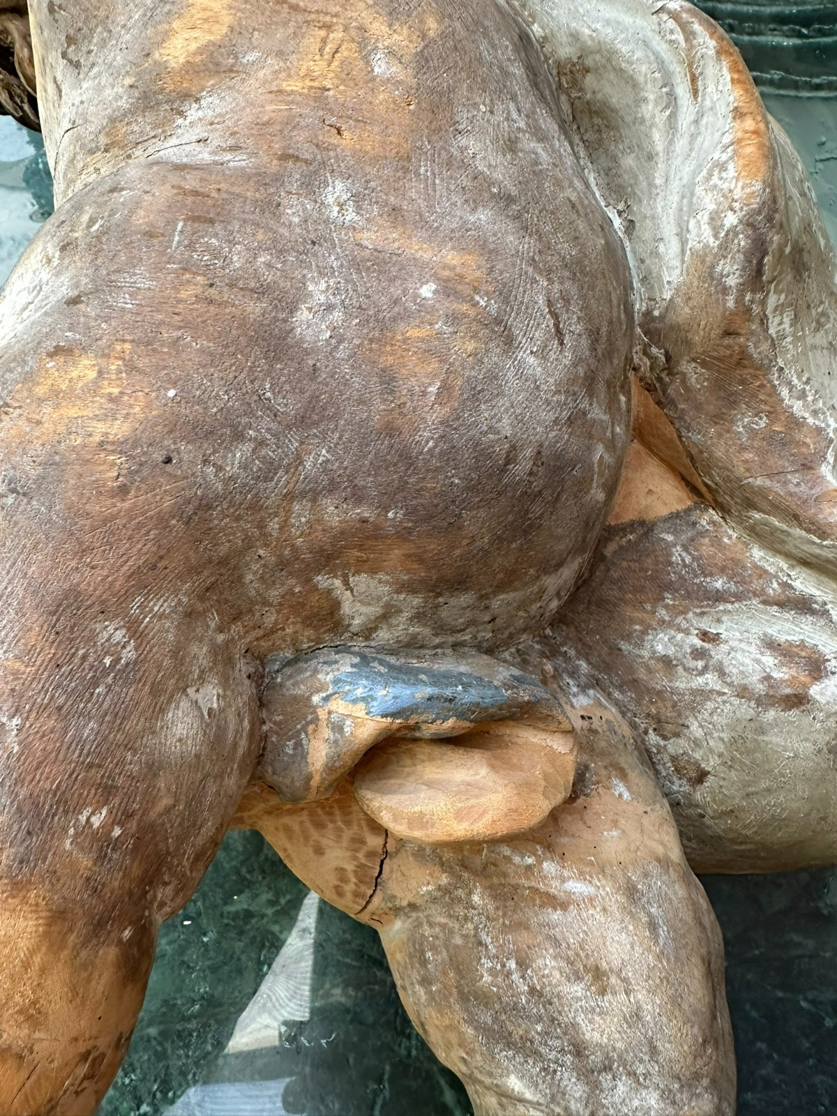 ANTIKE HEILIGENFIGUR BAROCK ENGEL AUF WOLKE 18 TES JHDT – Bild 14