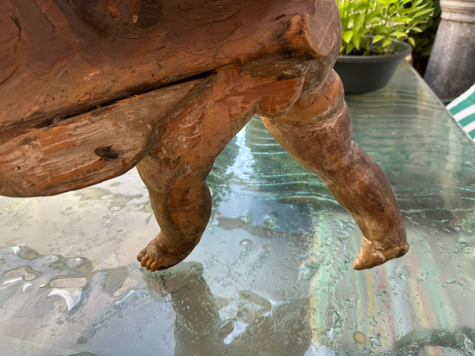 ANTIKE HEILIGENFIGUR BAROCK ENGEL AUF WOLKE 18 TES JHDT – Bild 22