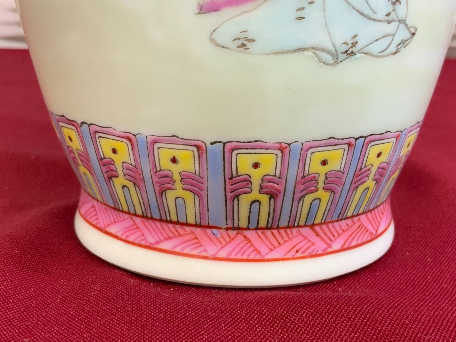 CHINA PORZELLAN VASE FAMILLE ROSE PERSONEN DEKOR 32cm SEHR GUTER ZUSTAND – Bild 9