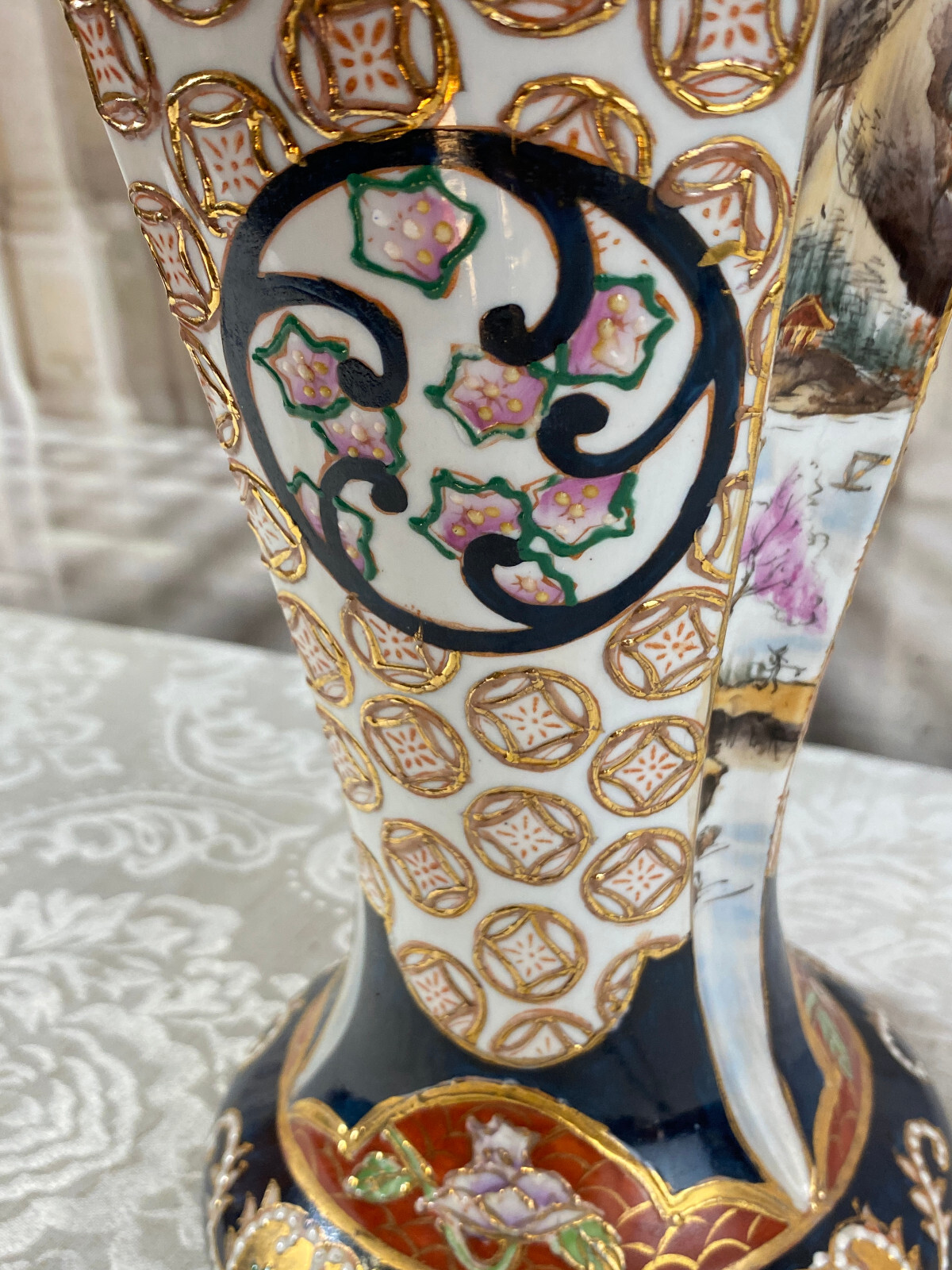 Tischlampe, Fuss aus einer japanischen Vase aus Porzellan, 20-tes Jhdt – Bild 11
