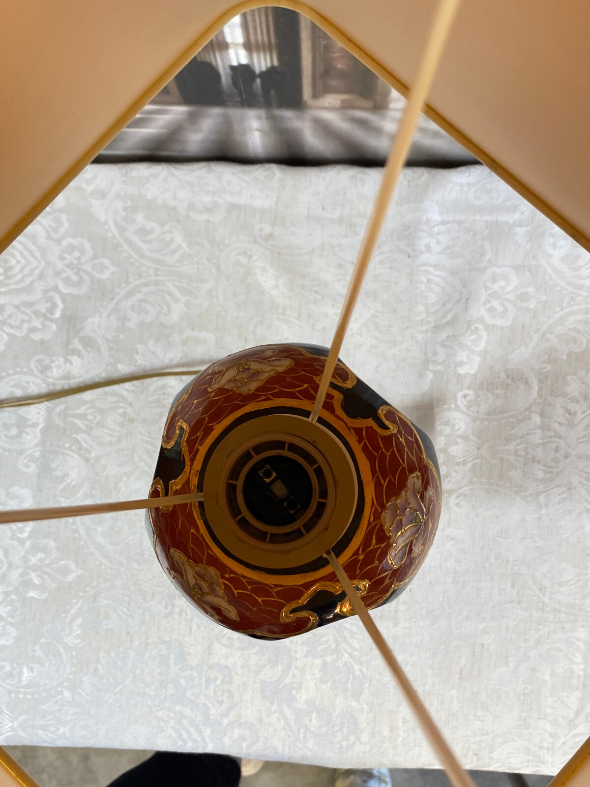 Tischlampe, Fuss aus einer japanischen Vase aus Porzellan, 20-tes Jhdt – Bild 19