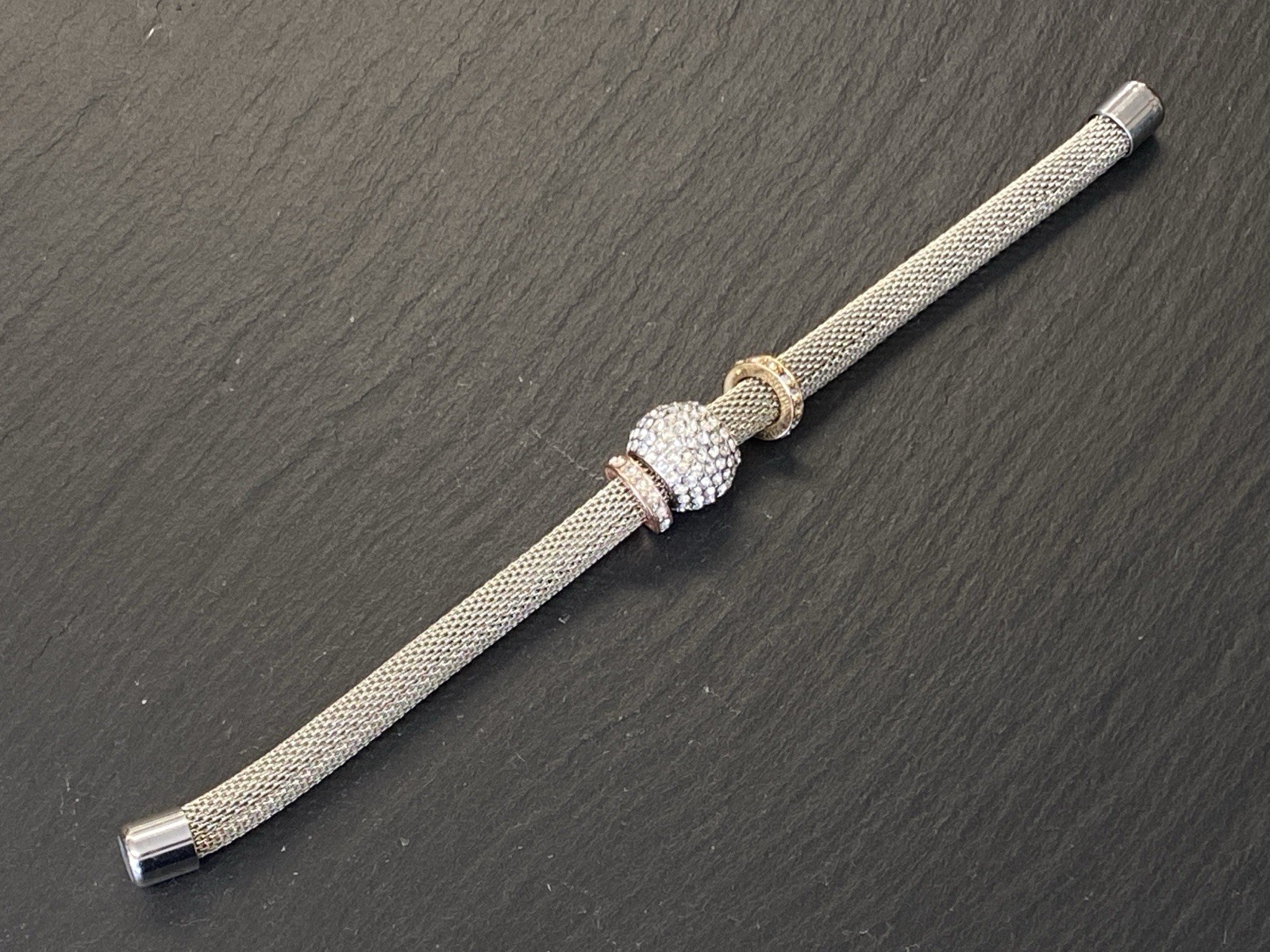 RÖHRENFÖRMIG MODESCHMUCK ARMBAND MAGNETISCH MESH OPTIK GLASSTEINE GLAS STEINE – Bild 13