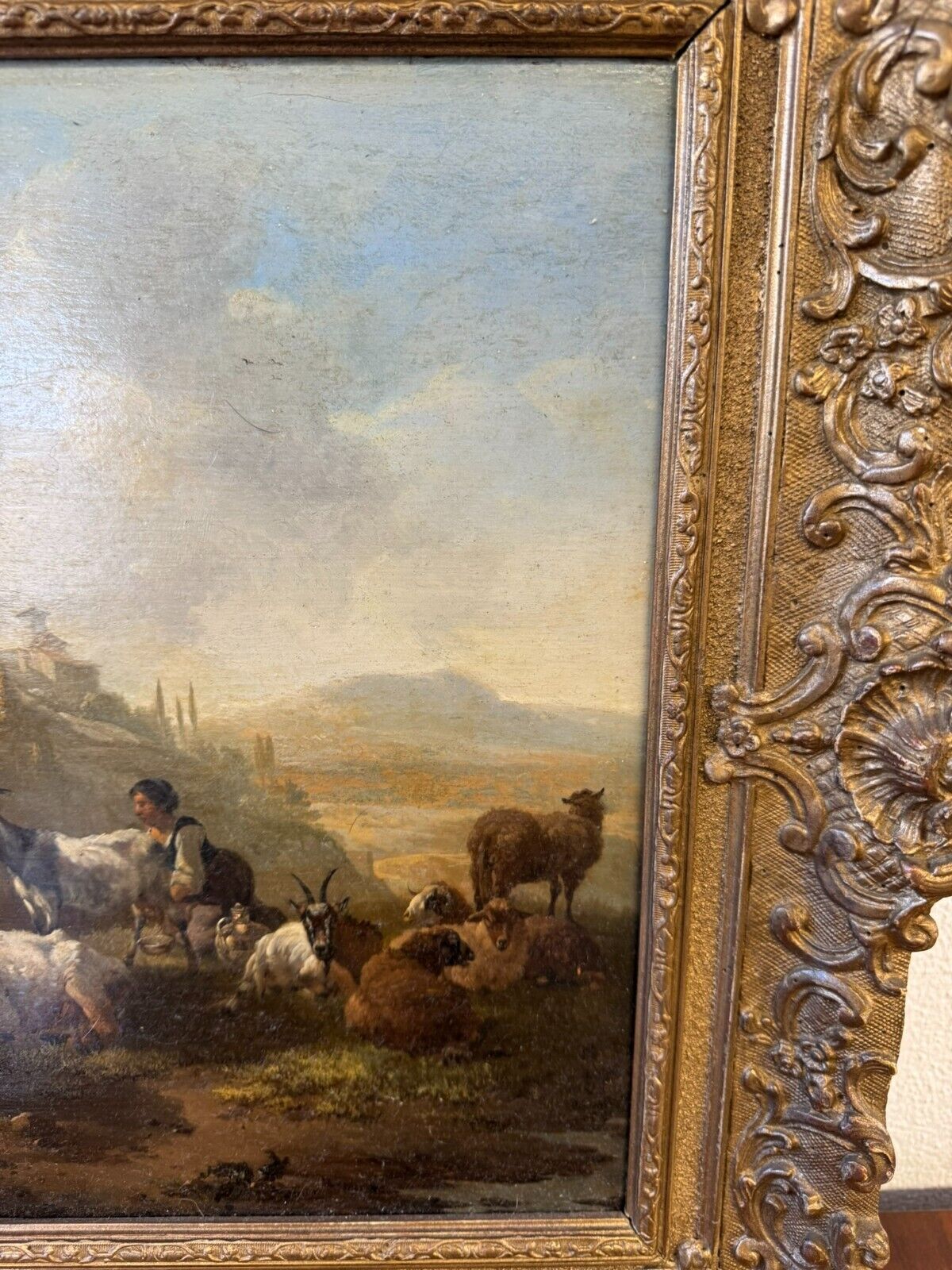 Willem ROMEYN (c.1624-1694) ZUGESCHRIEBEN ÖLGEMÄLDE PERSONEN MIT VIEH VOR RUINEN – Bild 11