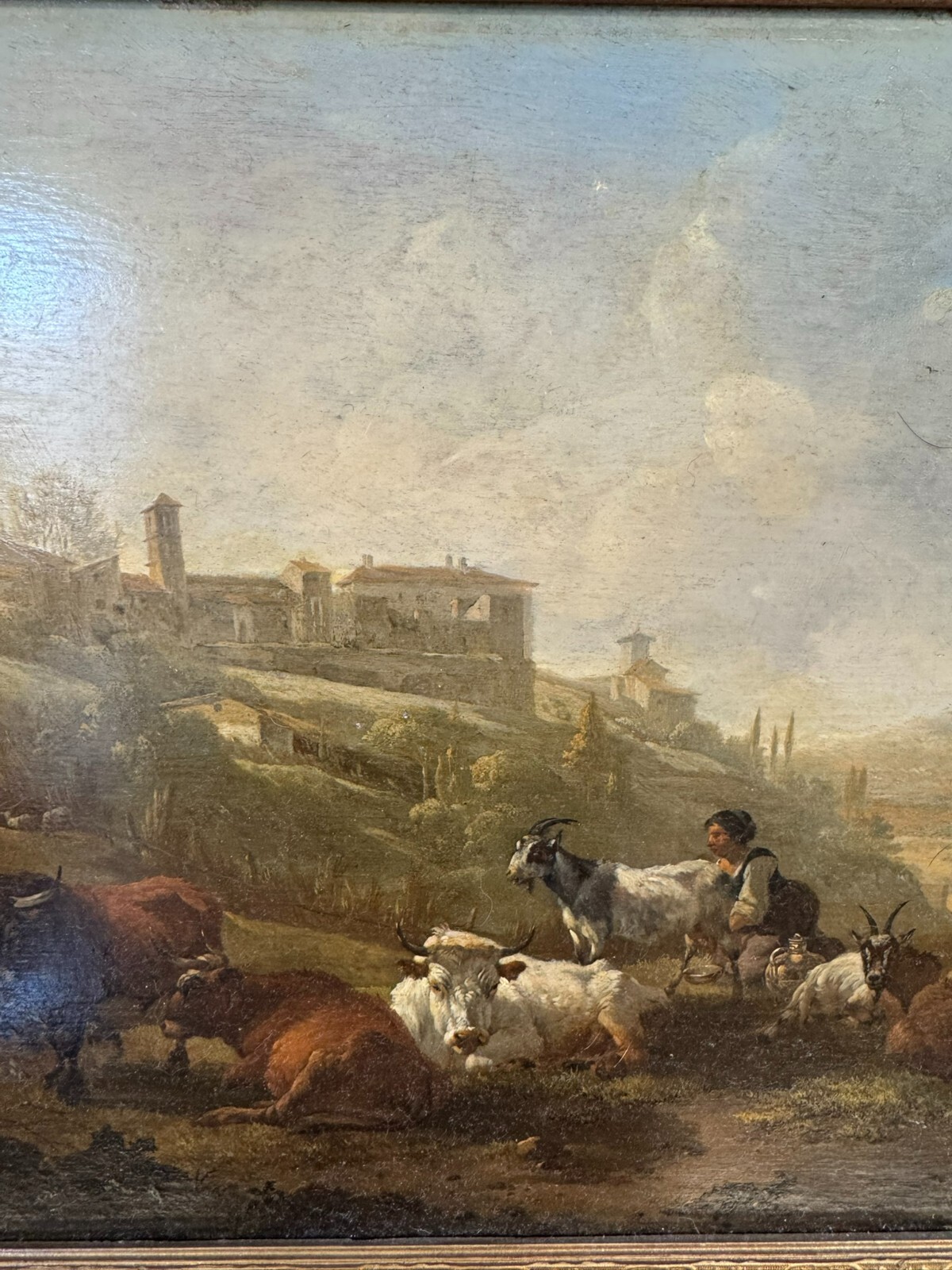 Willem ROMEYN (c.1624-1694) ZUGESCHRIEBEN ÖLGEMÄLDE PERSONEN MIT VIEH VOR RUINEN – Bild 8