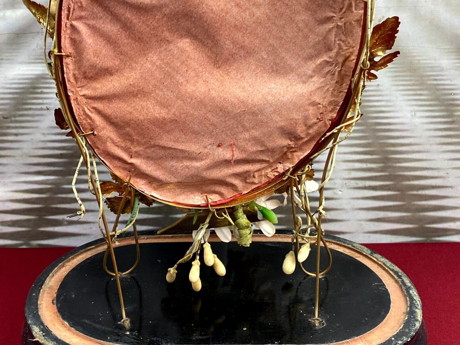 GLOBE DE MARIEE HOCHZEIT ANDENKEN FRANKREICH NAPOLEON III MAUS BLUMEN VOGEL 43cm – Bild 17