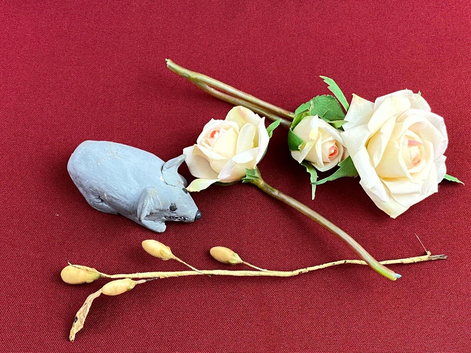 GLOBE DE MARIEE HOCHZEIT ANDENKEN FRANKREICH NAPOLEON III MAUS BLUMEN VOGEL 43cm – Bild 19