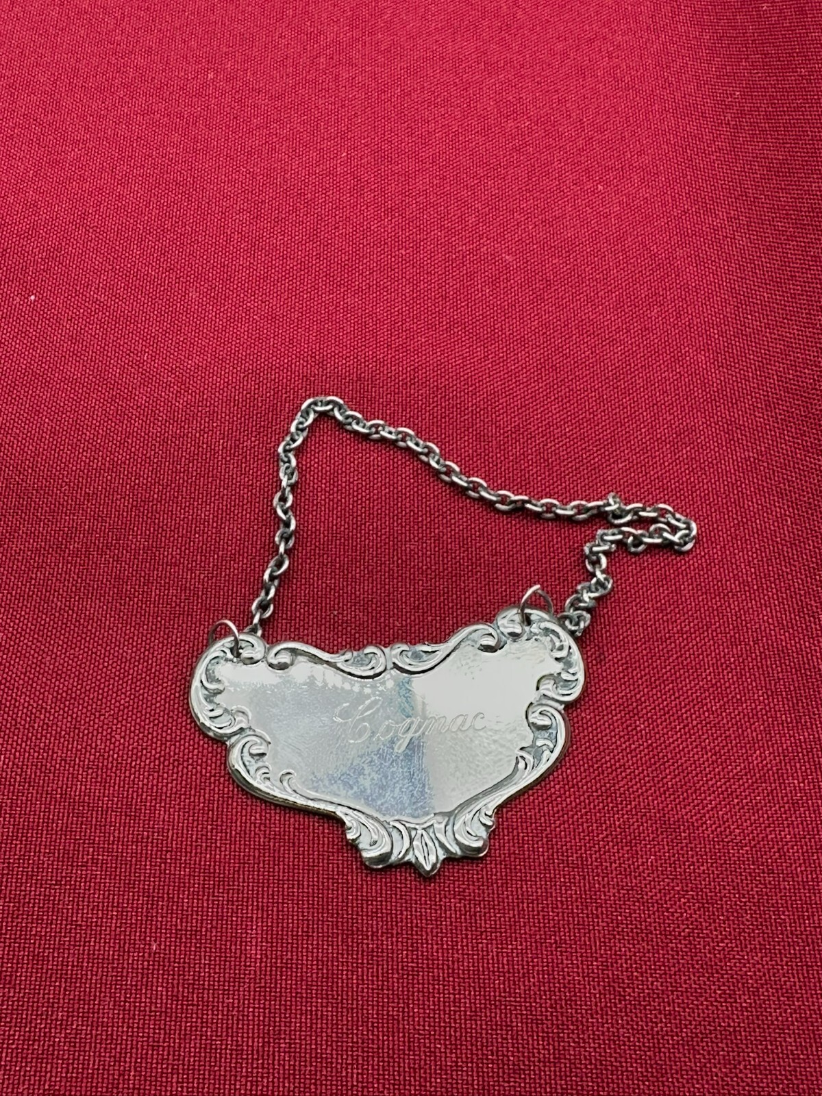 VINTAGE KARAFFE 40cm FLASCHE MIT STÖPSEL GLAS SCHLEIFDEKOR VERSILBERTE PLAKETTE – Bild 13