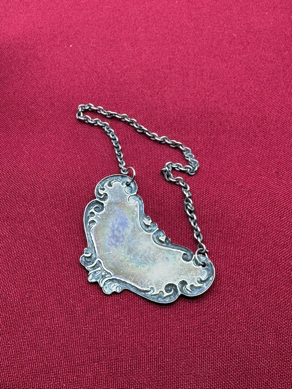 VINTAGE KARAFFE 40cm FLASCHE MIT STÖPSEL GLAS SCHLEIFDEKOR VERSILBERTE PLAKETTE – Bild 14