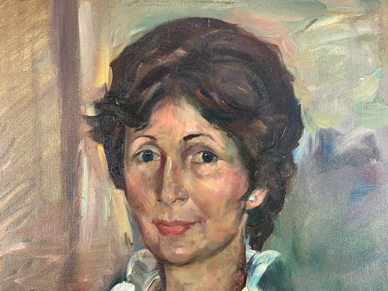 GROSSES ÖLGEMÄLDE  PORTRAIT EINER DAME 60x80 – Bild 4