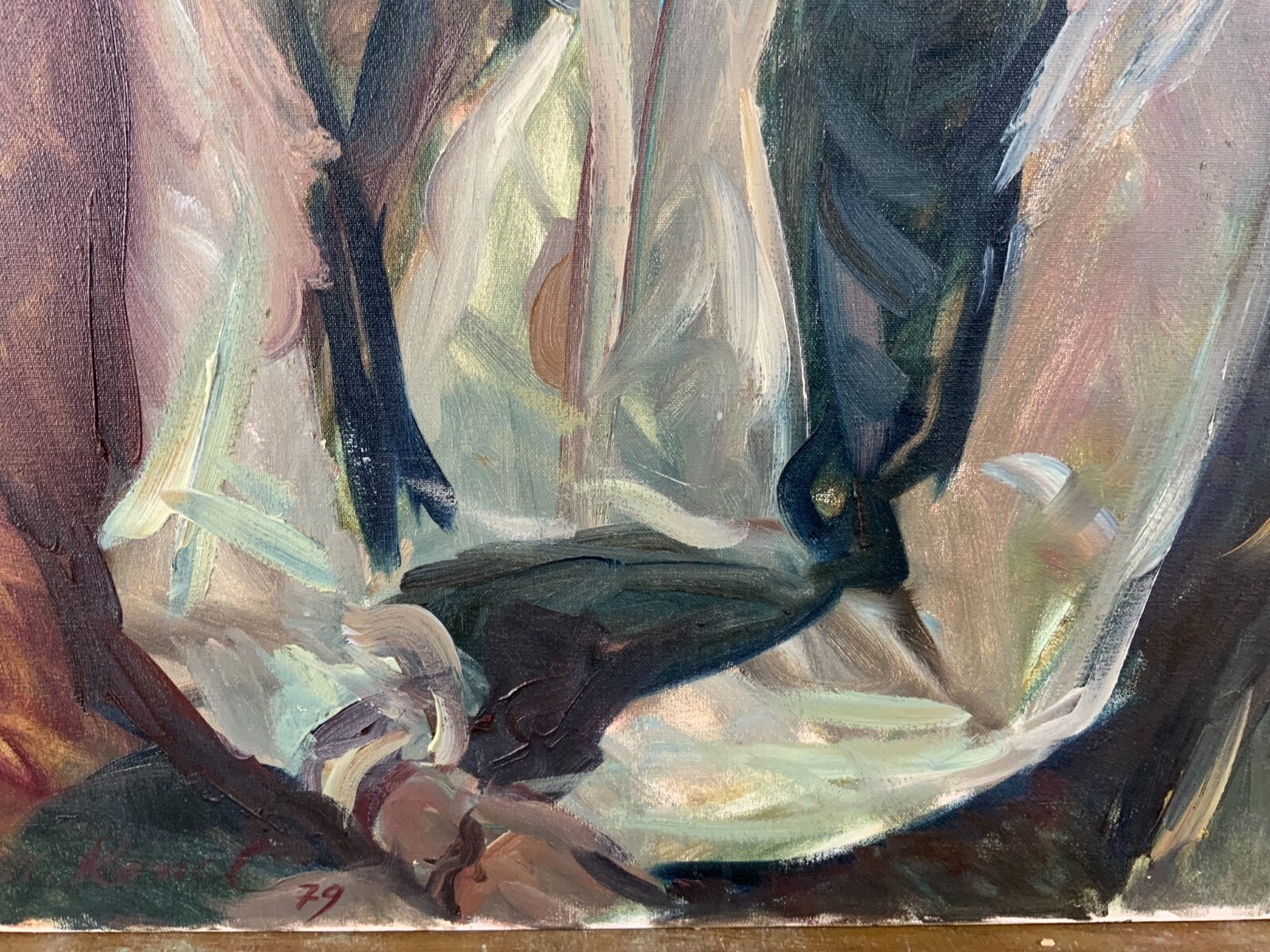 GROSSES ÖLGEMÄLDE  PORTRAIT EINER DAME 60x80 – Bild 6