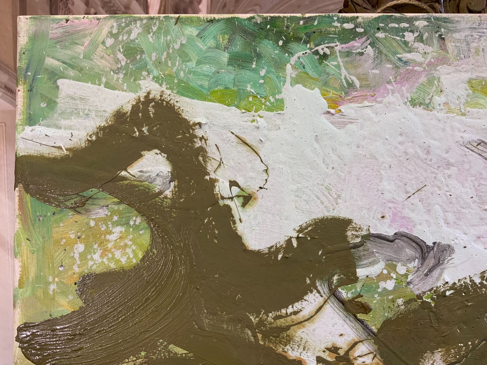 ACRYLGEMÄLDE MODERN GROSSES GEMÄLDE VON WALDEMAR KUFNER (1940-2016) 110x90cm – Bild 5