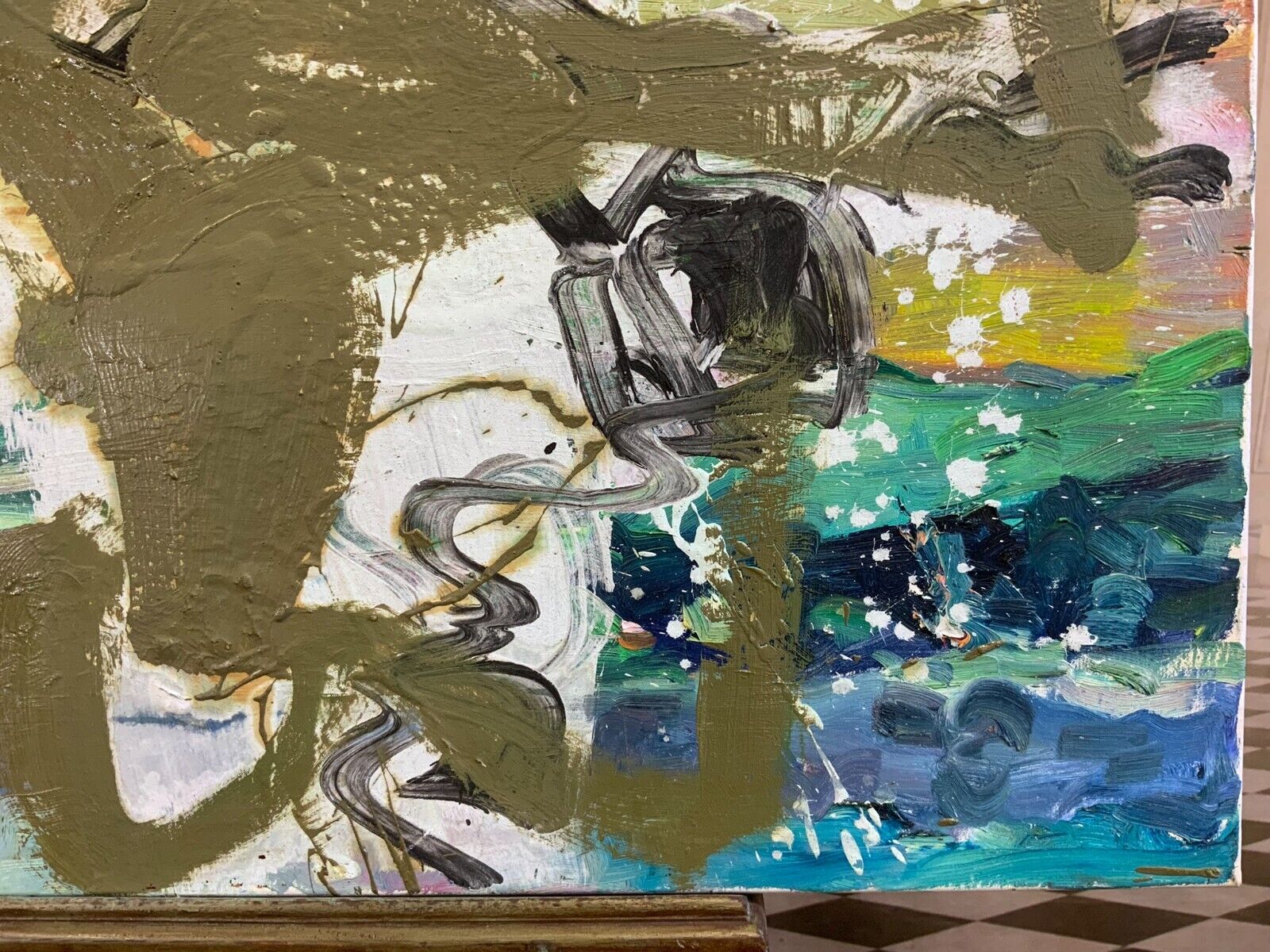 ACRYLGEMÄLDE MODERN GROSSES GEMÄLDE VON WALDEMAR KUFNER (1940-2016) 110x90cm – Bild 10