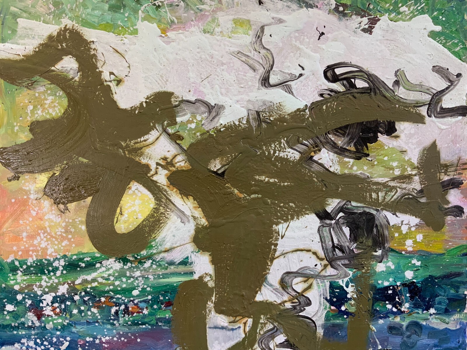 ACRYLGEMÄLDE MODERN GROSSES GEMÄLDE VON WALDEMAR KUFNER (1940-2016) 110x90cm