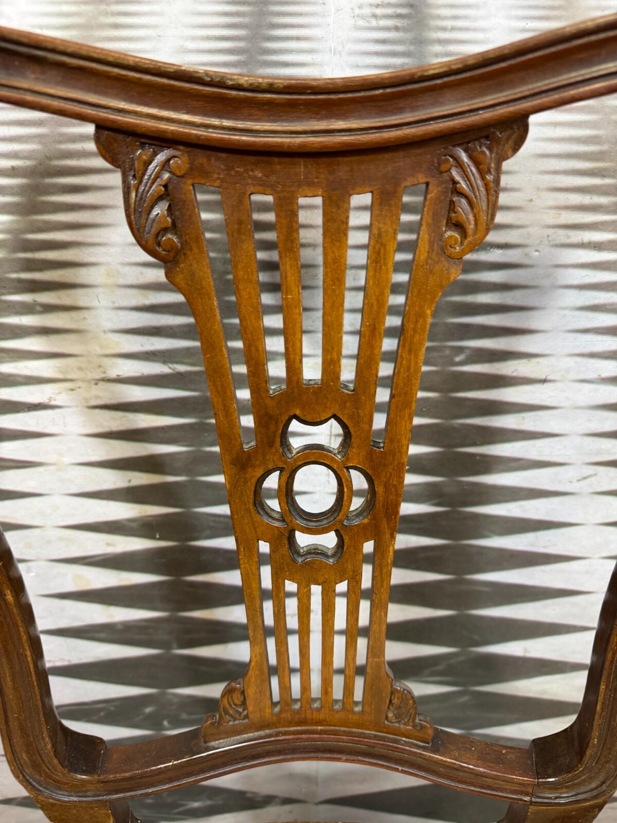 ANTIKER STUHL UM 1920 EICHE GESTELL – Bild 4