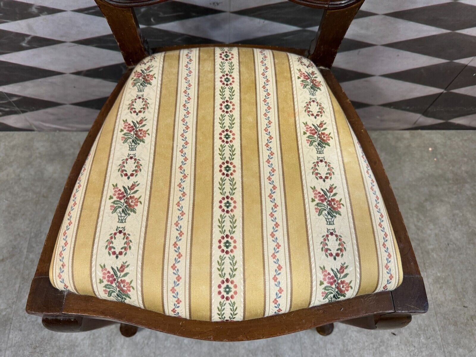 ANTIKER STUHL UM 1920 EICHE GESTELL – Bild 5