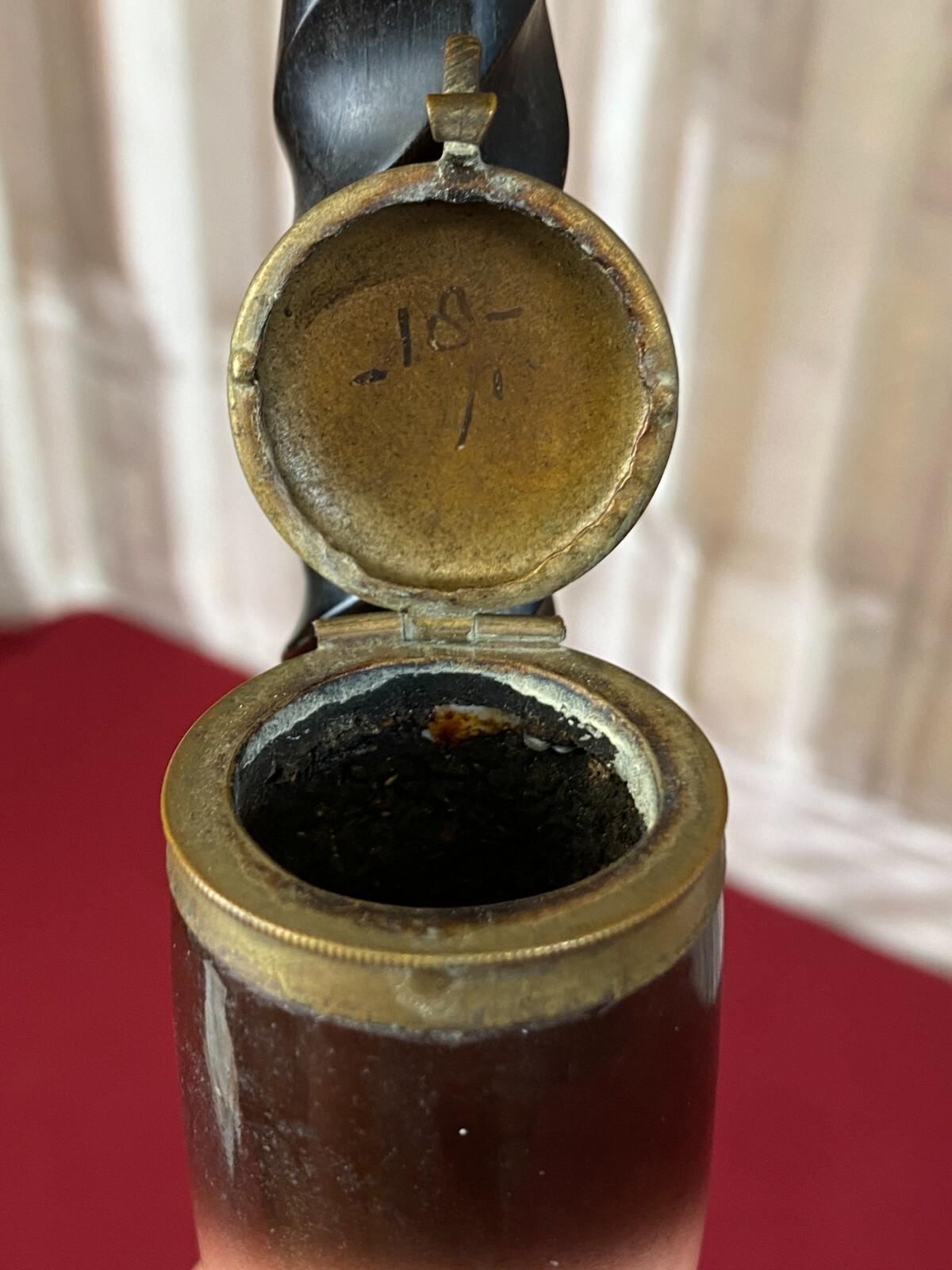 ANTIKE PFEIFE PORZELLAN HANDBEMALT PORZELLANPFEIFE JÄGERPFEIFE 100cm – Bild 7