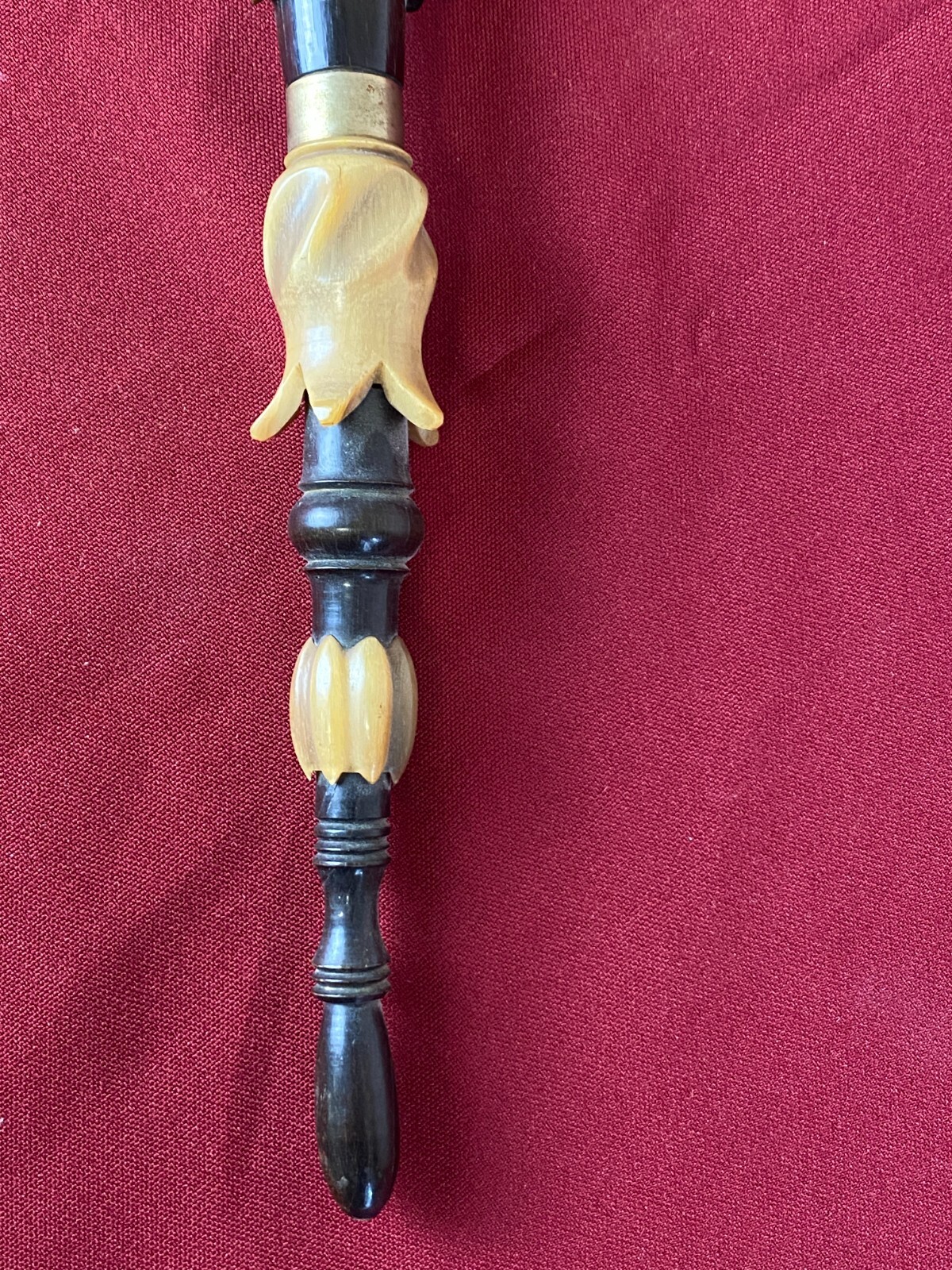 ANTIKE PFEIFE PORZELLAN HANDBEMALT PORZELLANPFEIFE JÄGERPFEIFE 100cm – Bild 10