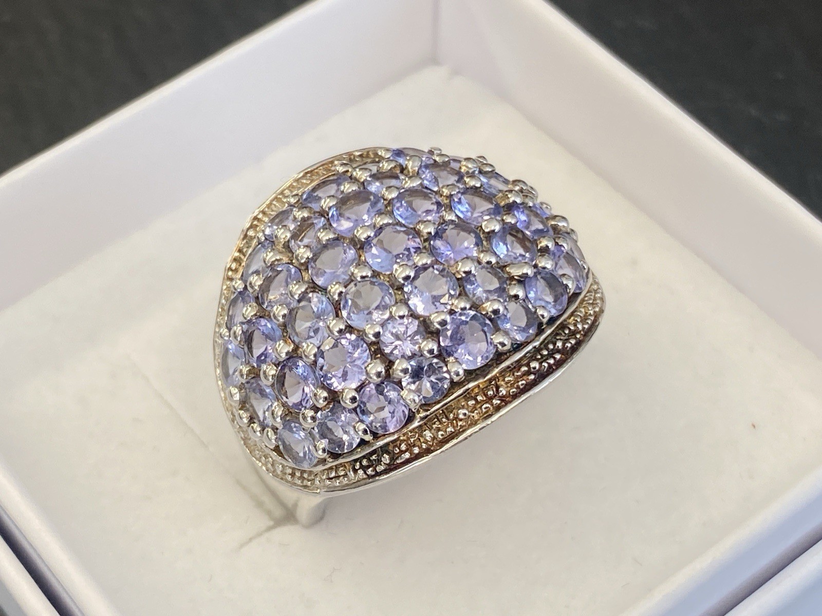 MASSIVER RING AUS STERLING SILBER 925 MIT AMETHYSTEN 2,46ct GRÖSSE 59 – Bild 11